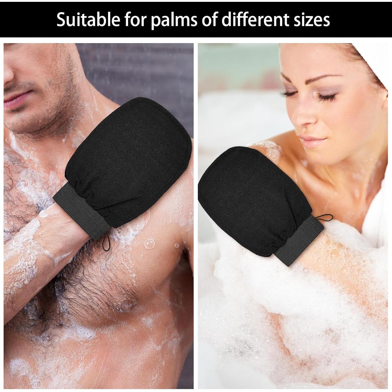 Paquete de 2 Guantes Exfoliantes WOBEVB 100% Viscosa 22x15cm