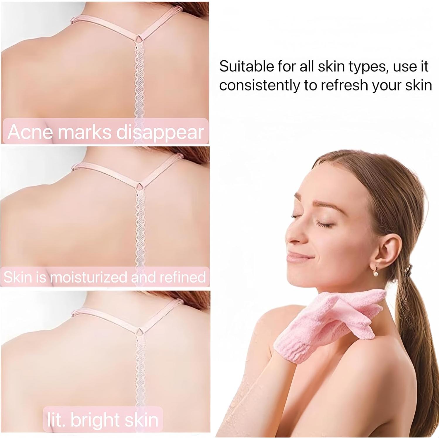 Guantes Exfoliantes para Baño LONGCO - 12 Piezas, Masaje Spa