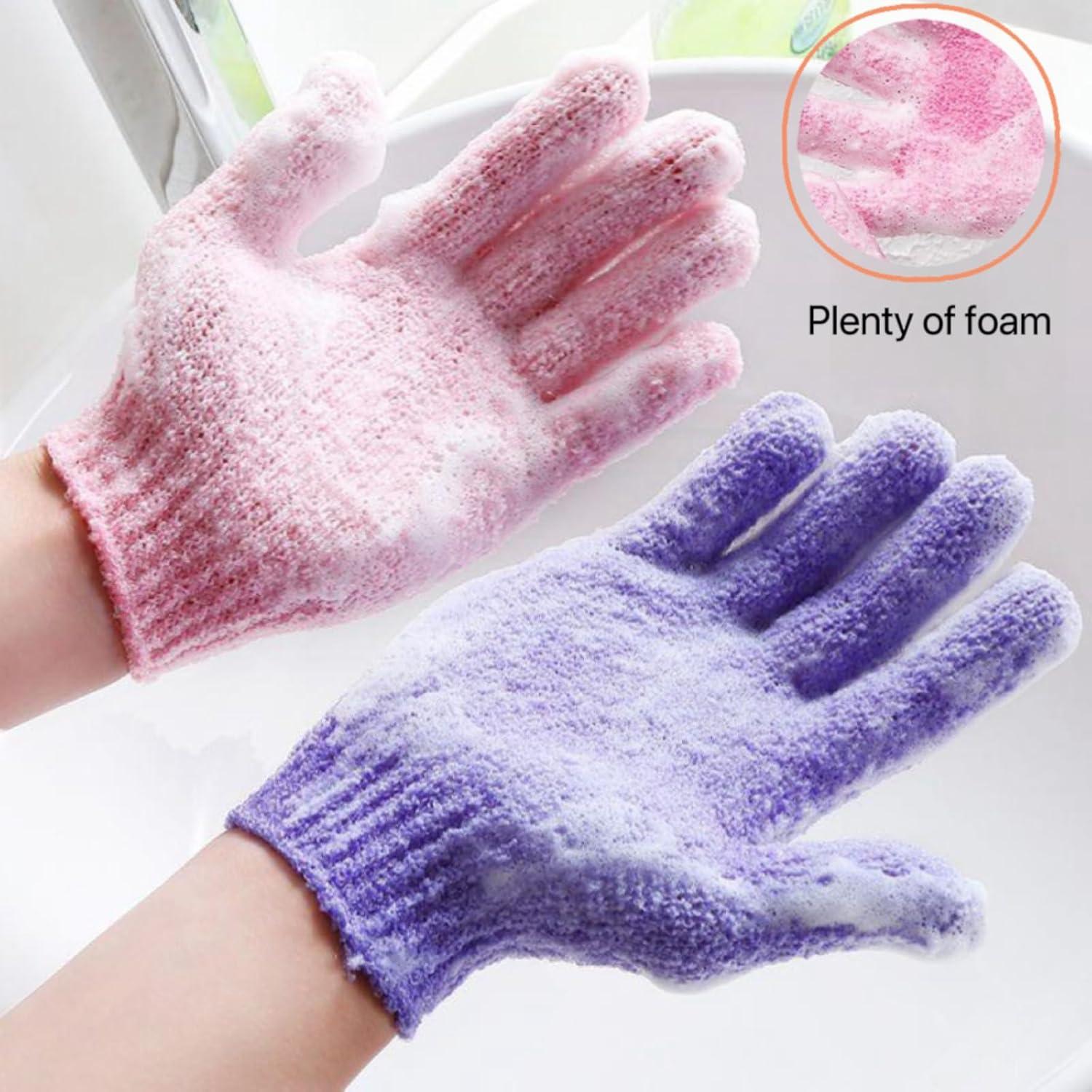 Guantes Exfoliantes para Baño LONGCO - 12 Piezas, Masaje Spa