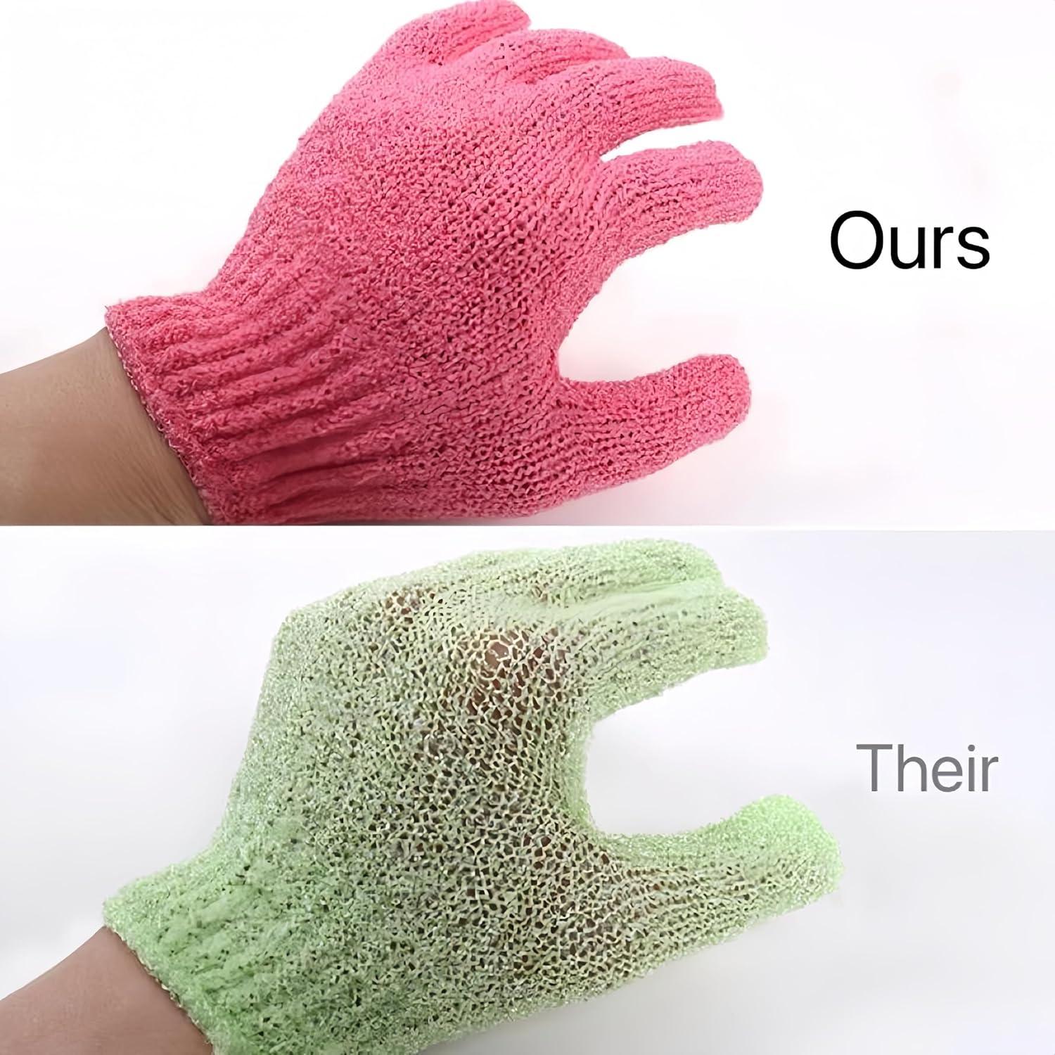 Guantes Exfoliantes para Baño LONGCO - 12 Piezas, Masaje Spa