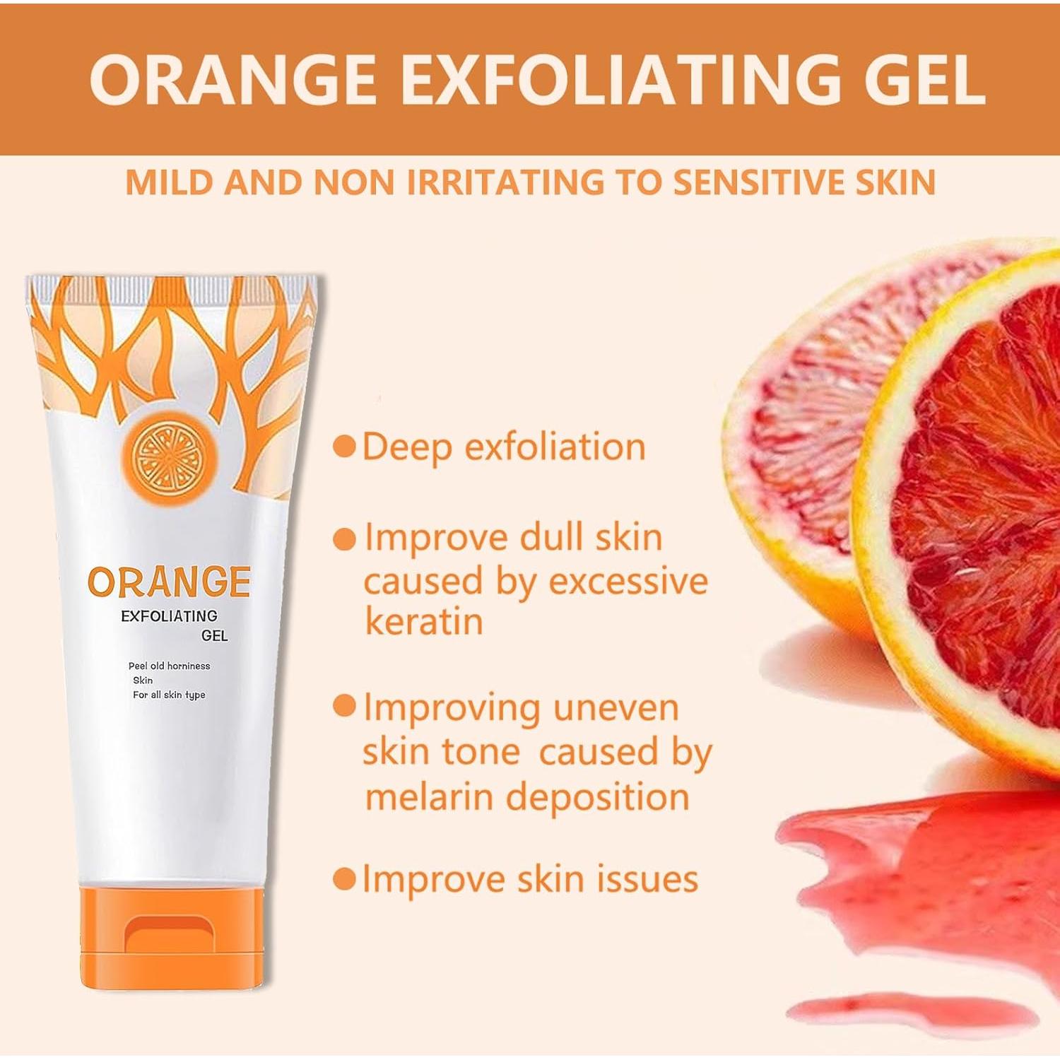 Gel Exfoliante Facial de Naranja Sosofara 3PCS - Limpieza Profunda