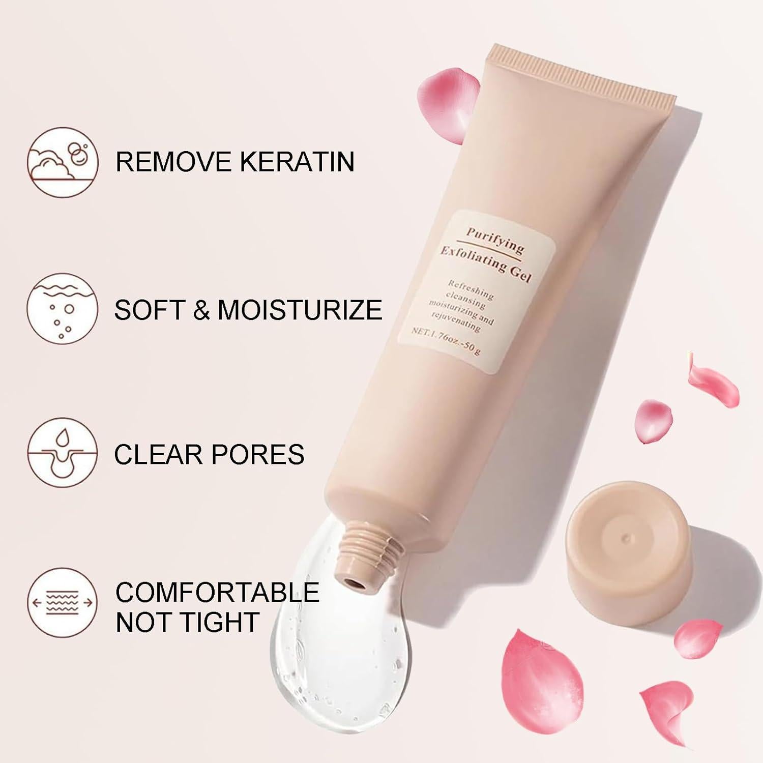 Gel Exfoliante Facial ISHERBIN-QJZ 52 ml Hidratante Suave