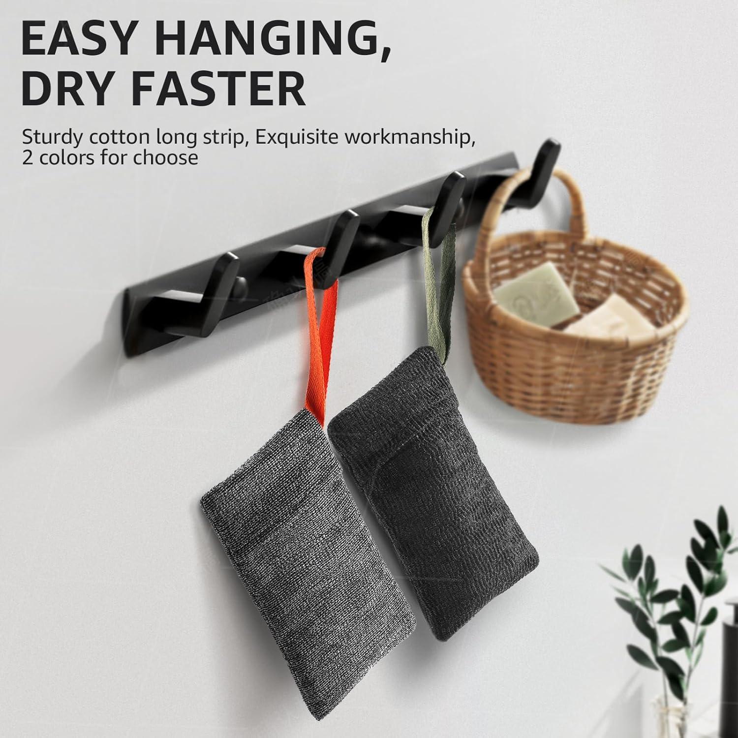 Bolsas de Jabón Exfoliantes Xeiophoy 2 Piezas 18x10 cm