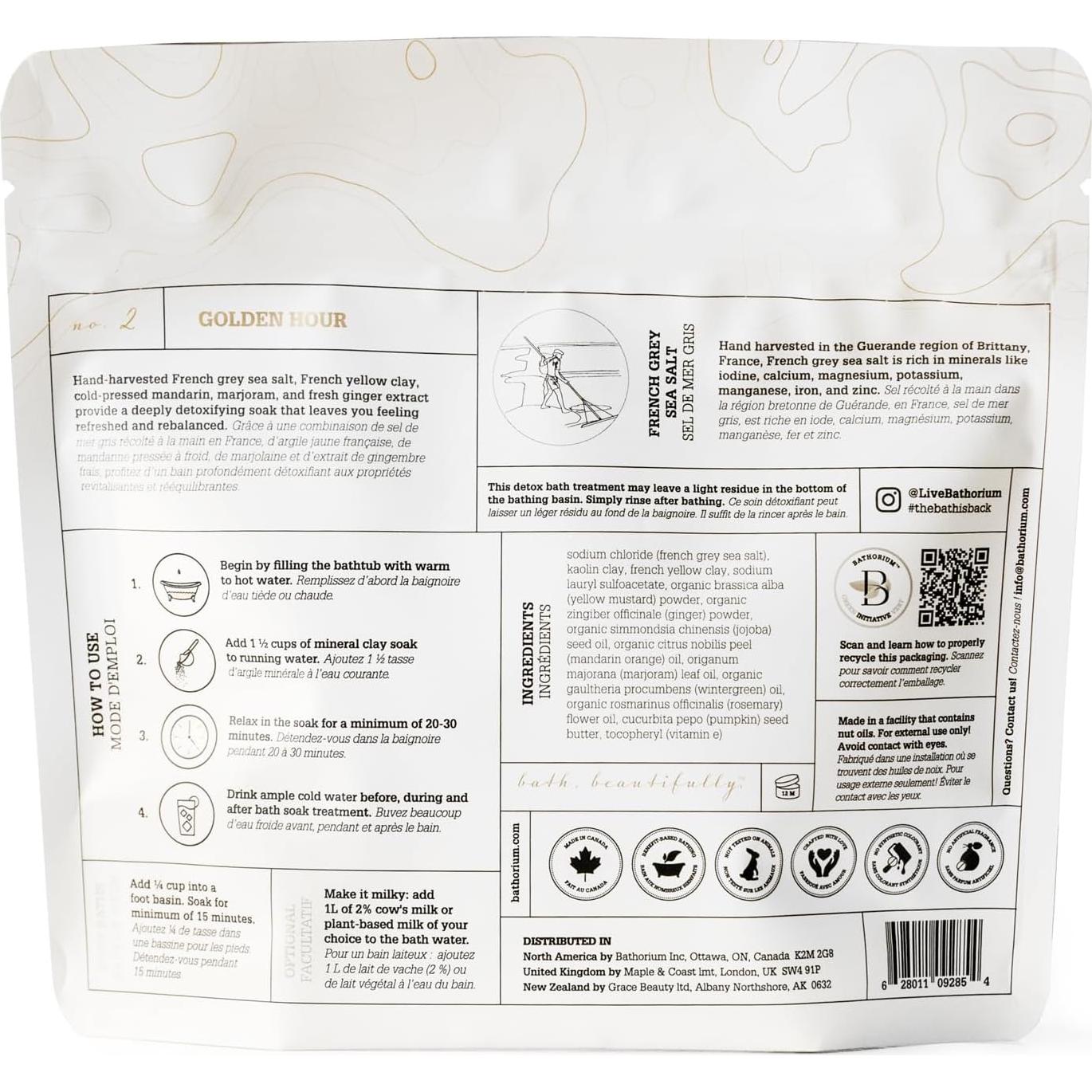 Baño Desintoxicante Bathorium 907g con Sal Marina y Jengibre