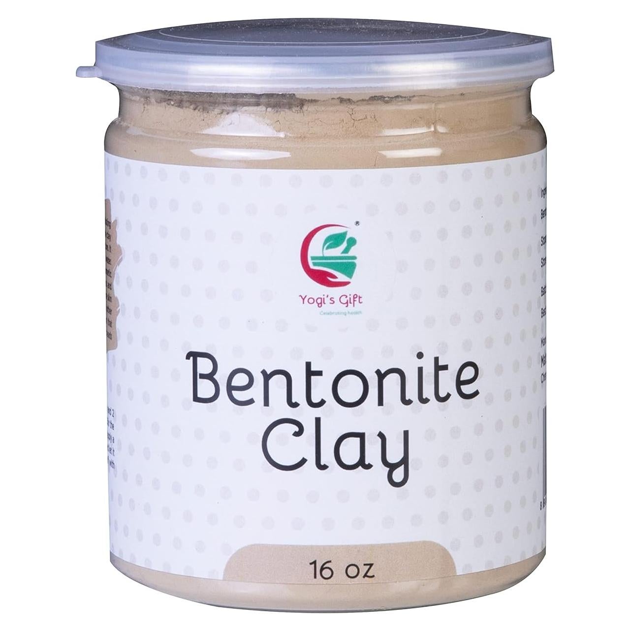 Polvo de arcilla bentonita natural 0.45 KG para mascarilla facial