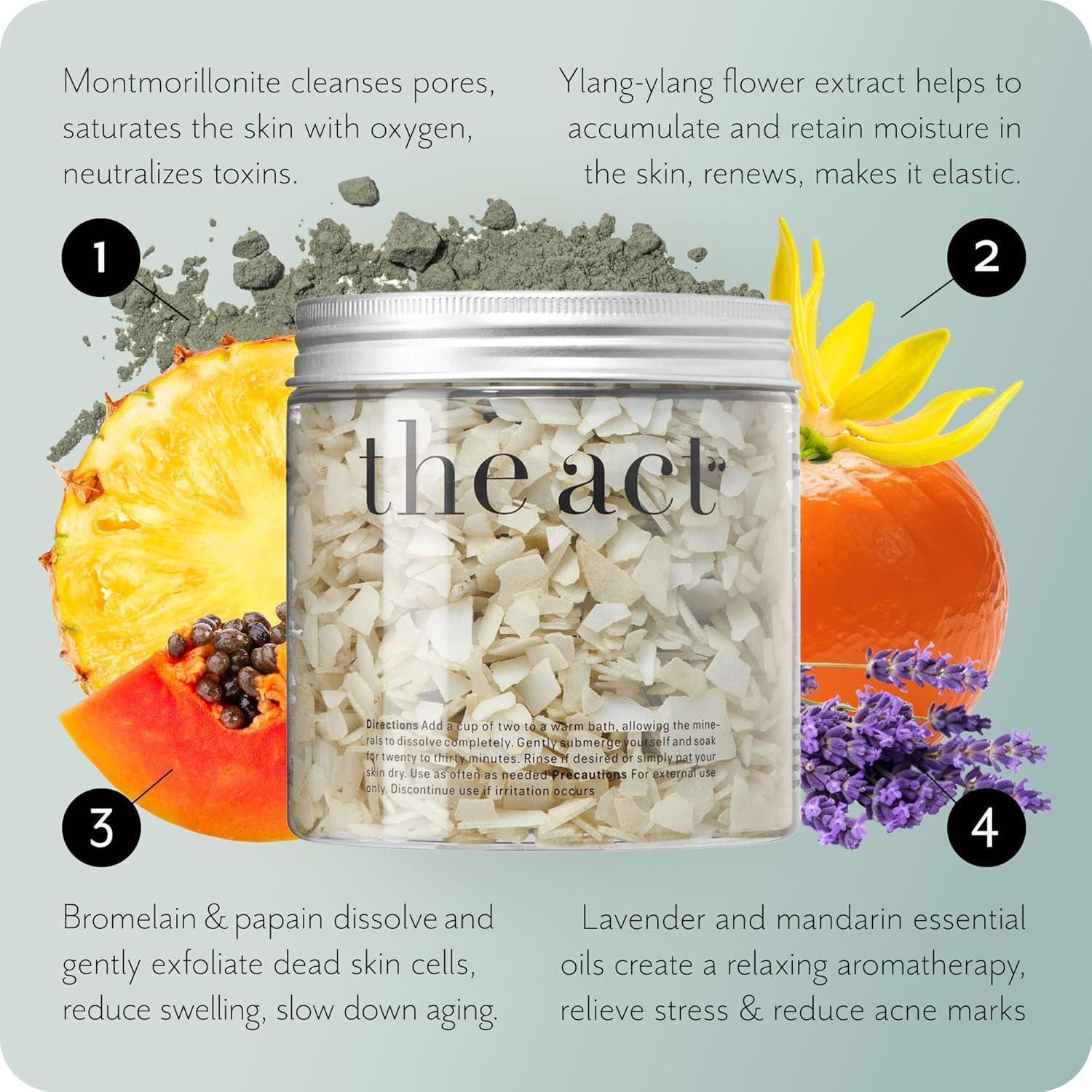 Copos de Magnesio The Act 400g - Sales de Baño Aromaterapia