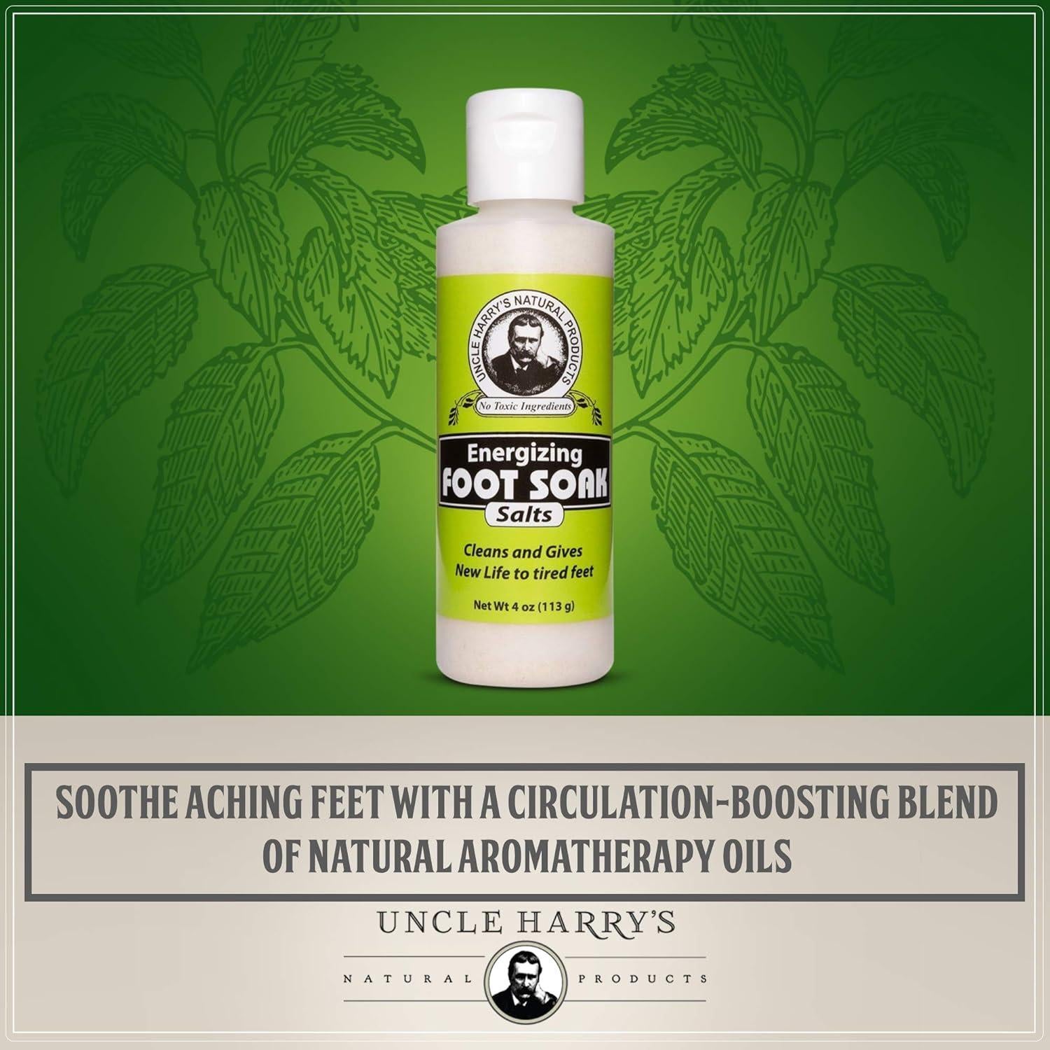 Sales de Baño para Pies Uncle Harry 113 g - Eucalipto y Menta