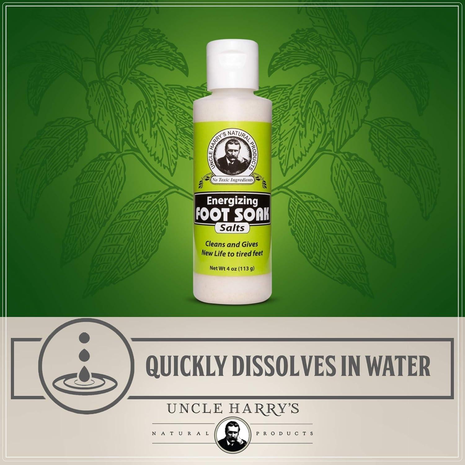 Sales de Baño para Pies Uncle Harry 113 g - Eucalipto y Menta