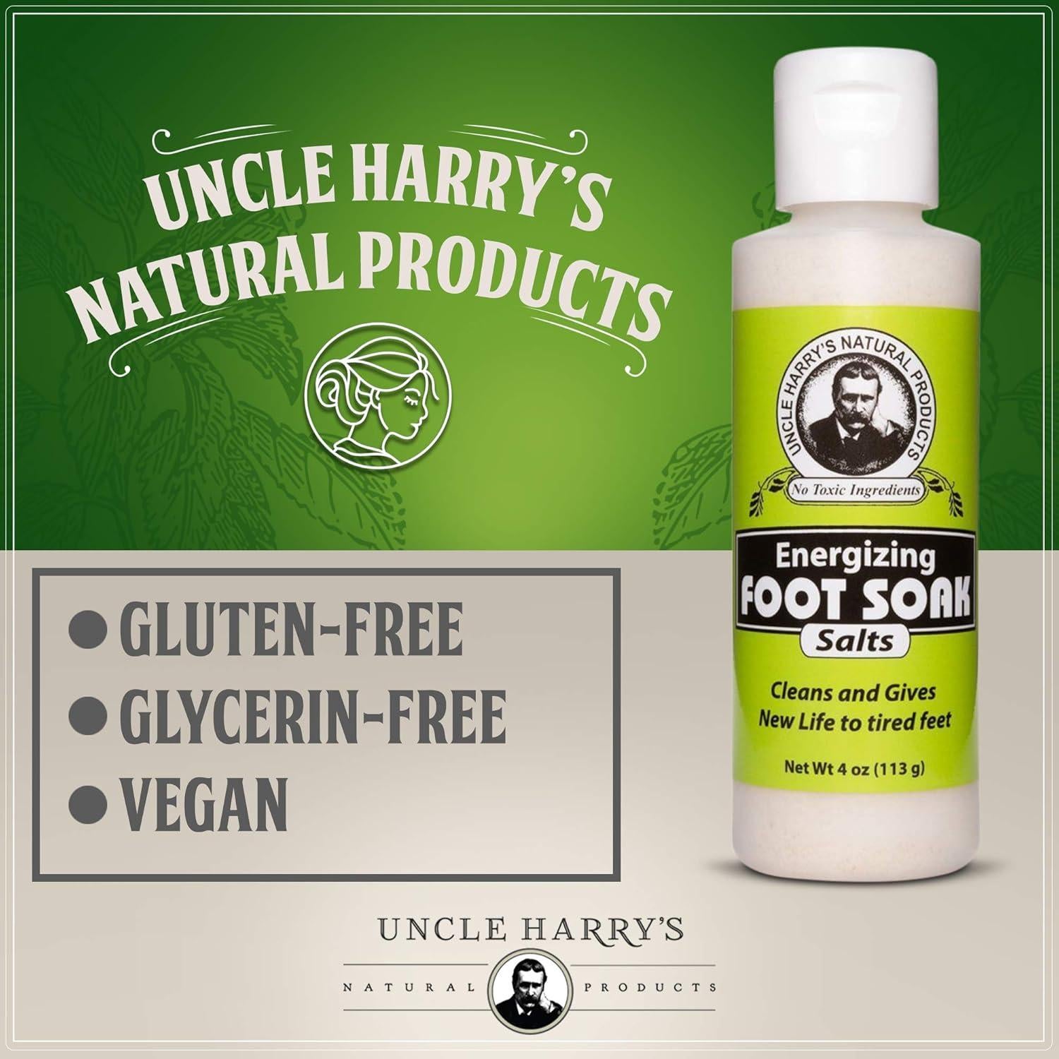 Sales de Baño para Pies Uncle Harry 113 g - Eucalipto y Menta