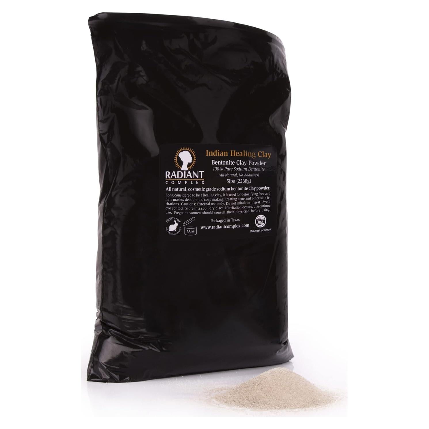 Arcilla de Bentonita Sódica 100% Pura Radiant Complex 2.27 kg