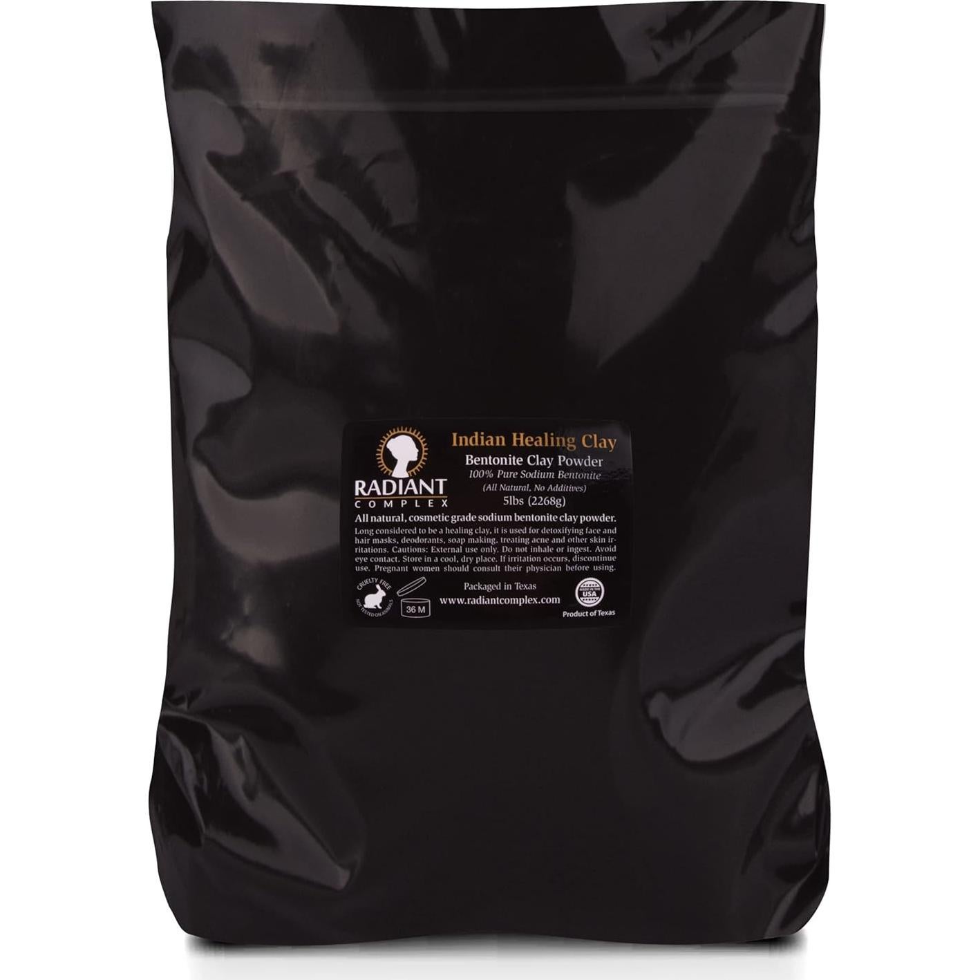 Arcilla de Bentonita Sódica 100% Pura Radiant Complex 2.27 kg