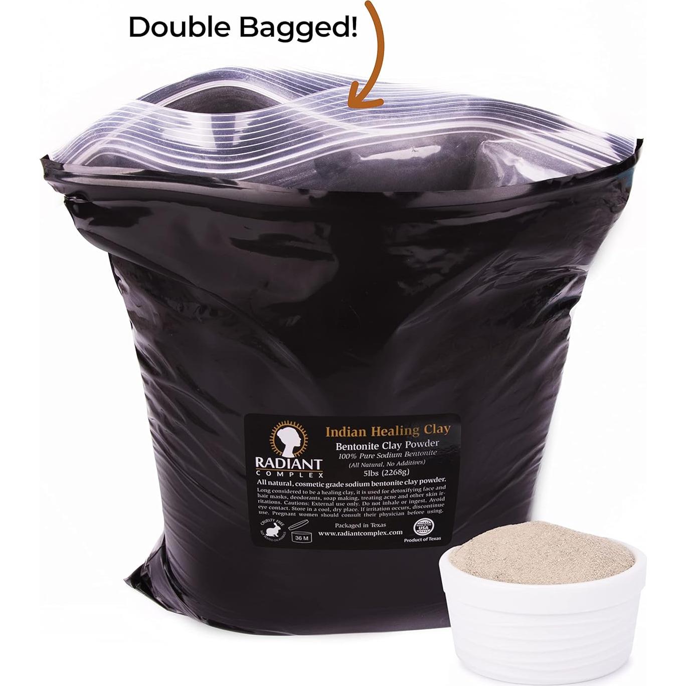 Arcilla de Bentonita Sódica 100% Pura Radiant Complex 2.27 kg