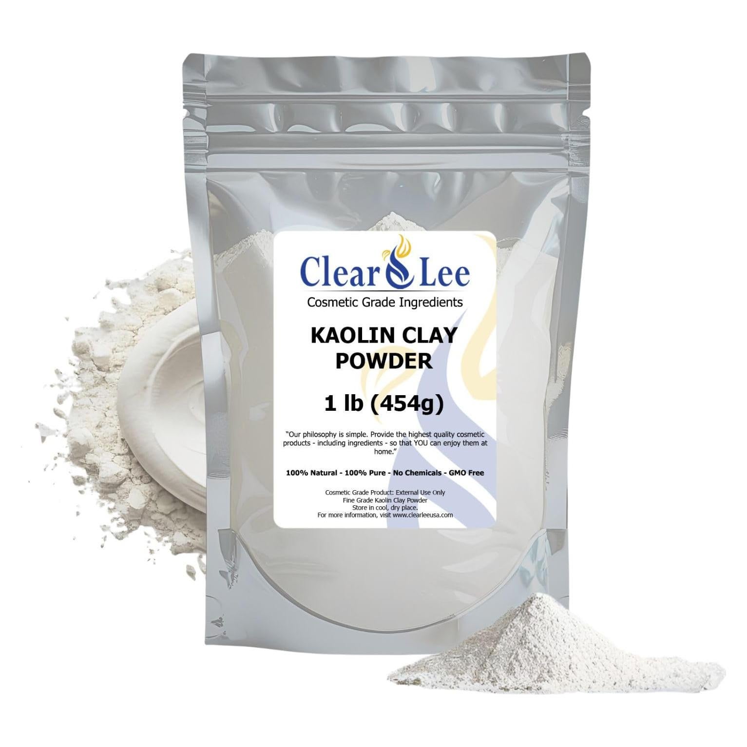 Polvo de Arcilla Kaolin Cosmético ClearLee 450g - Piel Suave