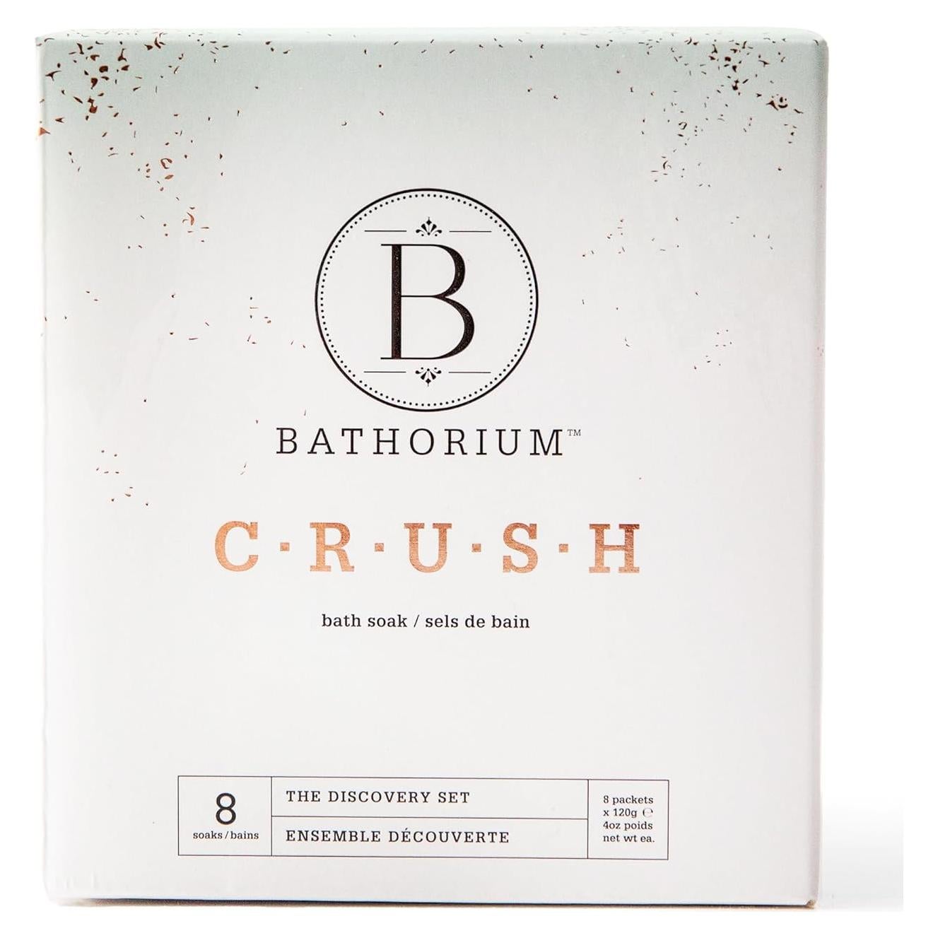 Set de 8 Sales de Baño Bathorium Crush 113g - Regalo de Lujo