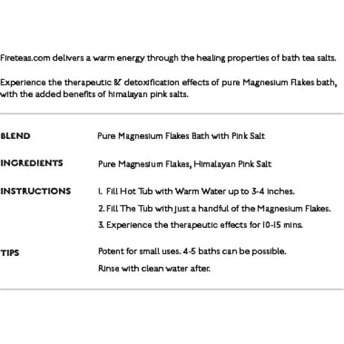 Copos de Magnesio Puro FIRE TEAS con Sal del Himalaya 255g