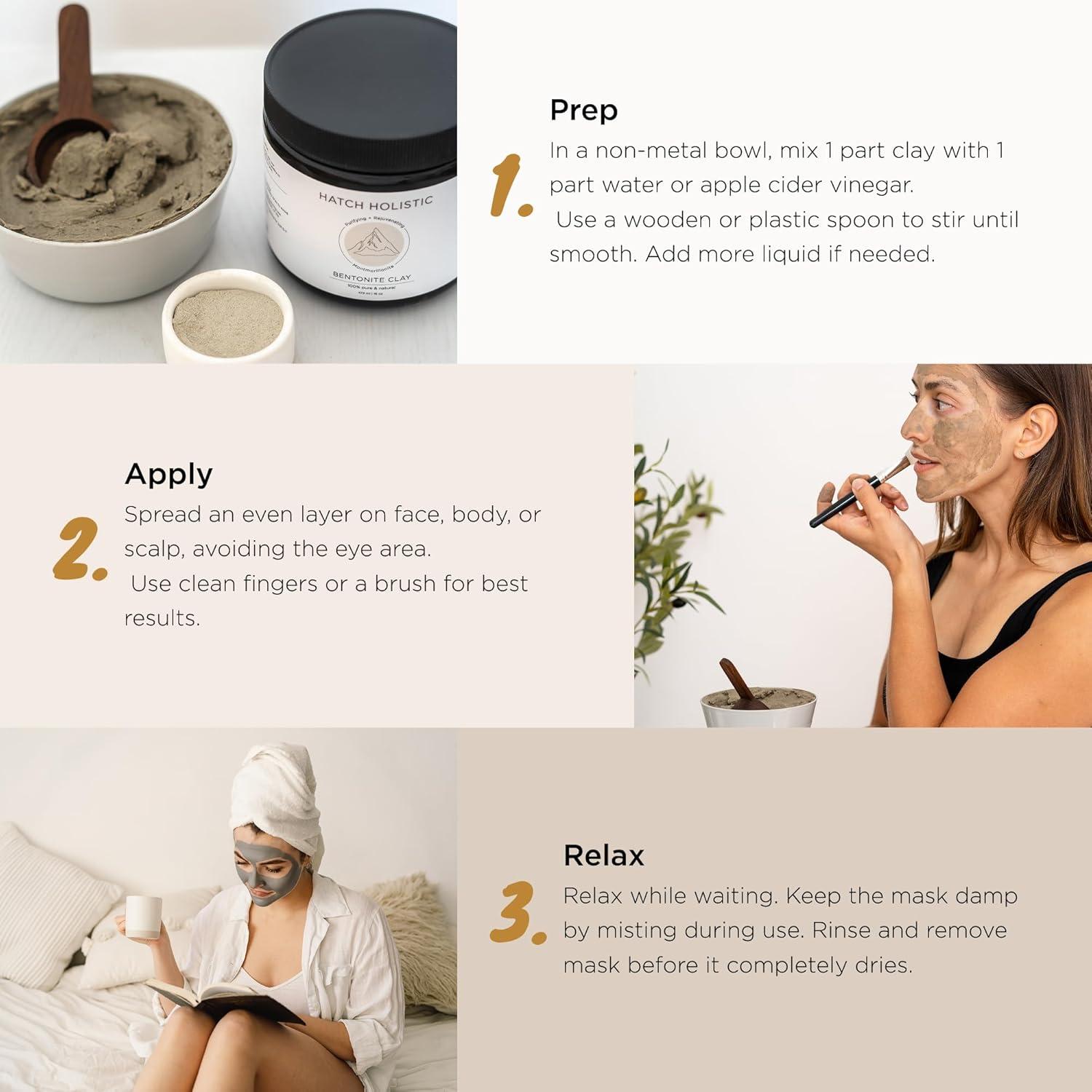 Arcilla Bentonita Orgánica 454 g - Máscara Desintoxicante Rica en Minerales