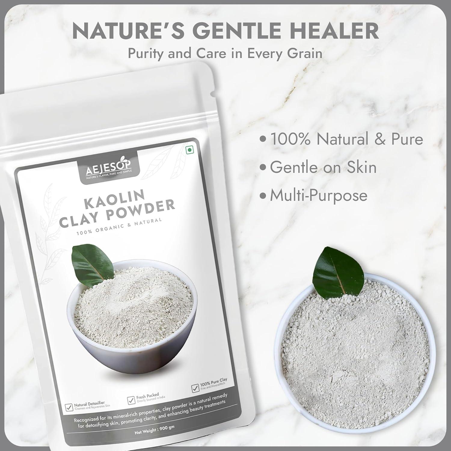 Polvo de Arcilla Kaolin AEJESOP 900g - Cosmética y Limpieza