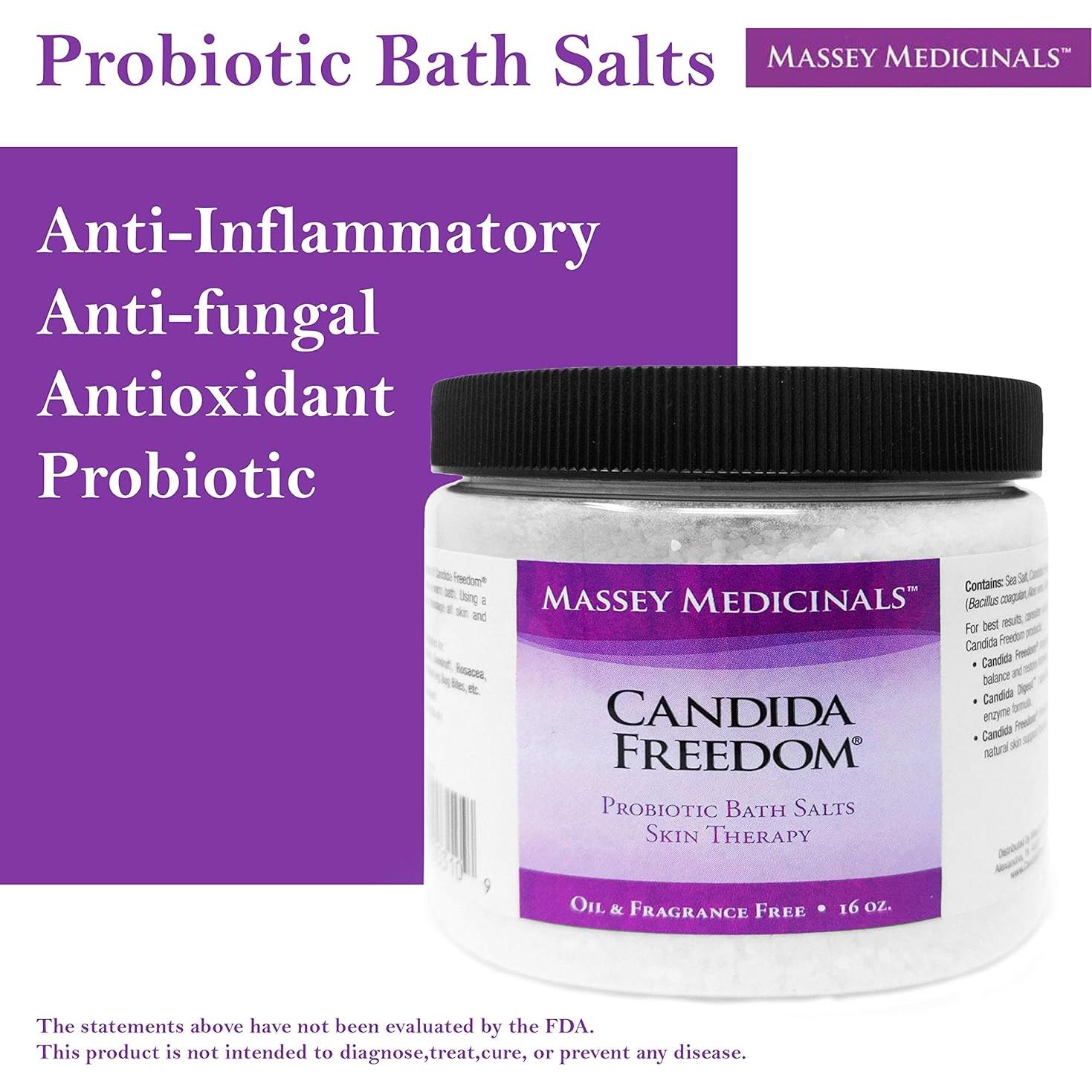 Sal de Mar Baño Massey Medicinals 453.6 g - Relajante Probiotico