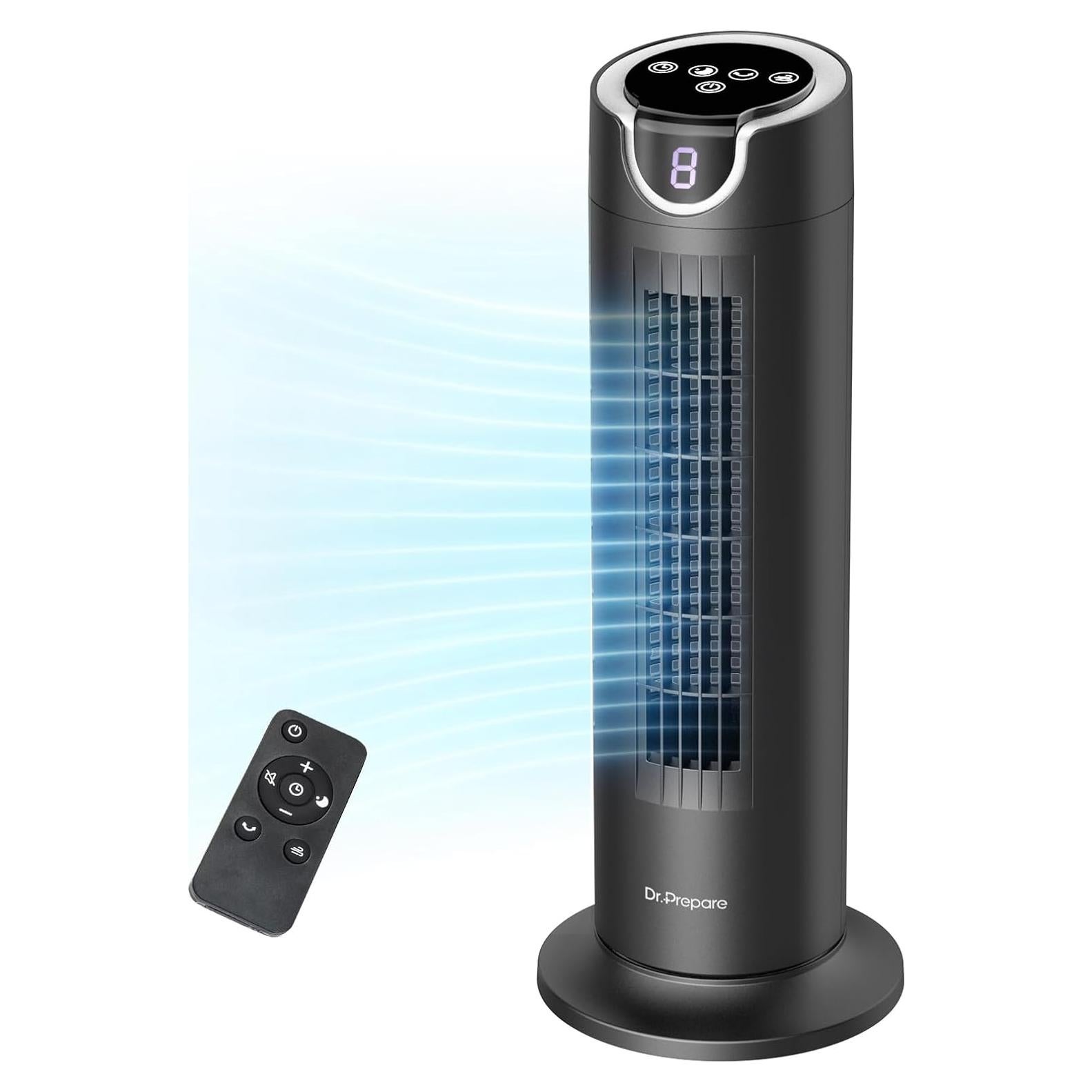 Ventilador de Torre DR.PREPARE 16" Silencioso 25 dB Control Remoto