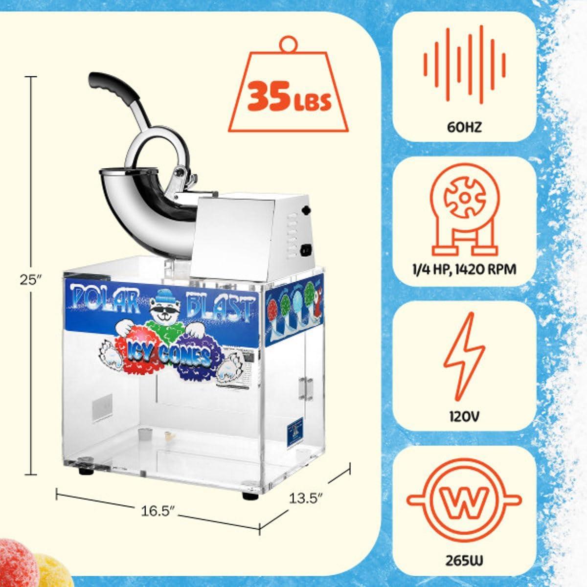 Máquina de Nieve Great Northern Polar Blast 227 kg/h Acrílico