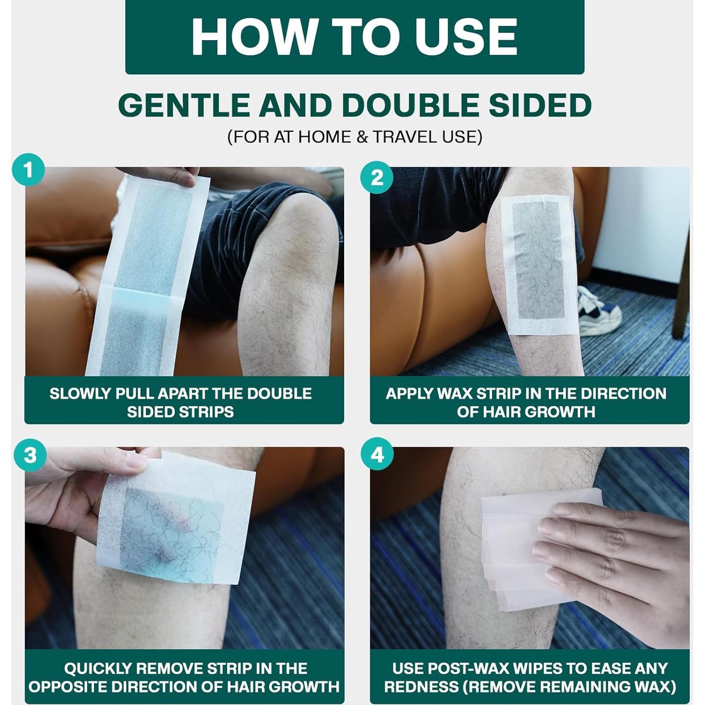 Cintas de Cera Corporal Wokaar - Kit 42 Cintas para Vello