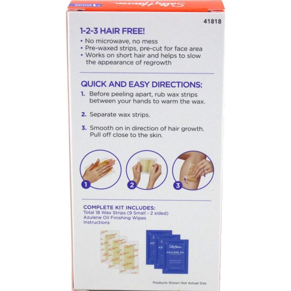 Kit de Cinta de Cera Depilatoria Sally Hansen 18 Tiras