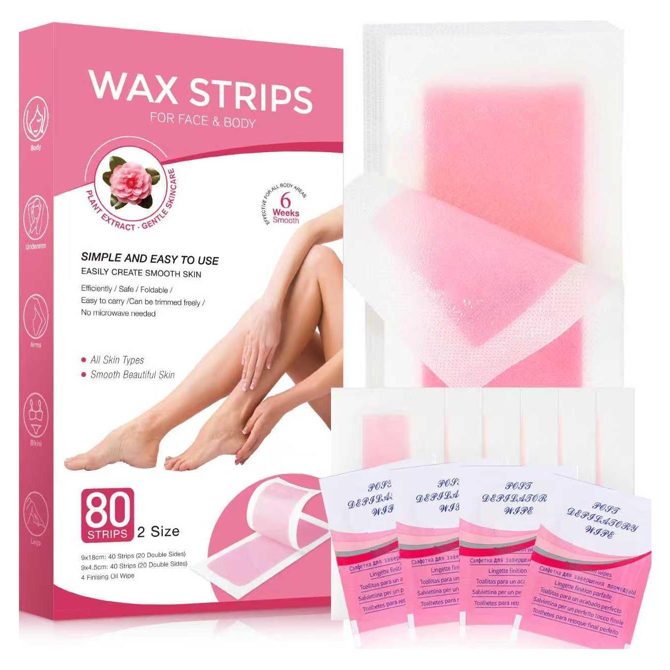 Kit de Depilación con Tiras de Cera BAIGUOZH 80PCS