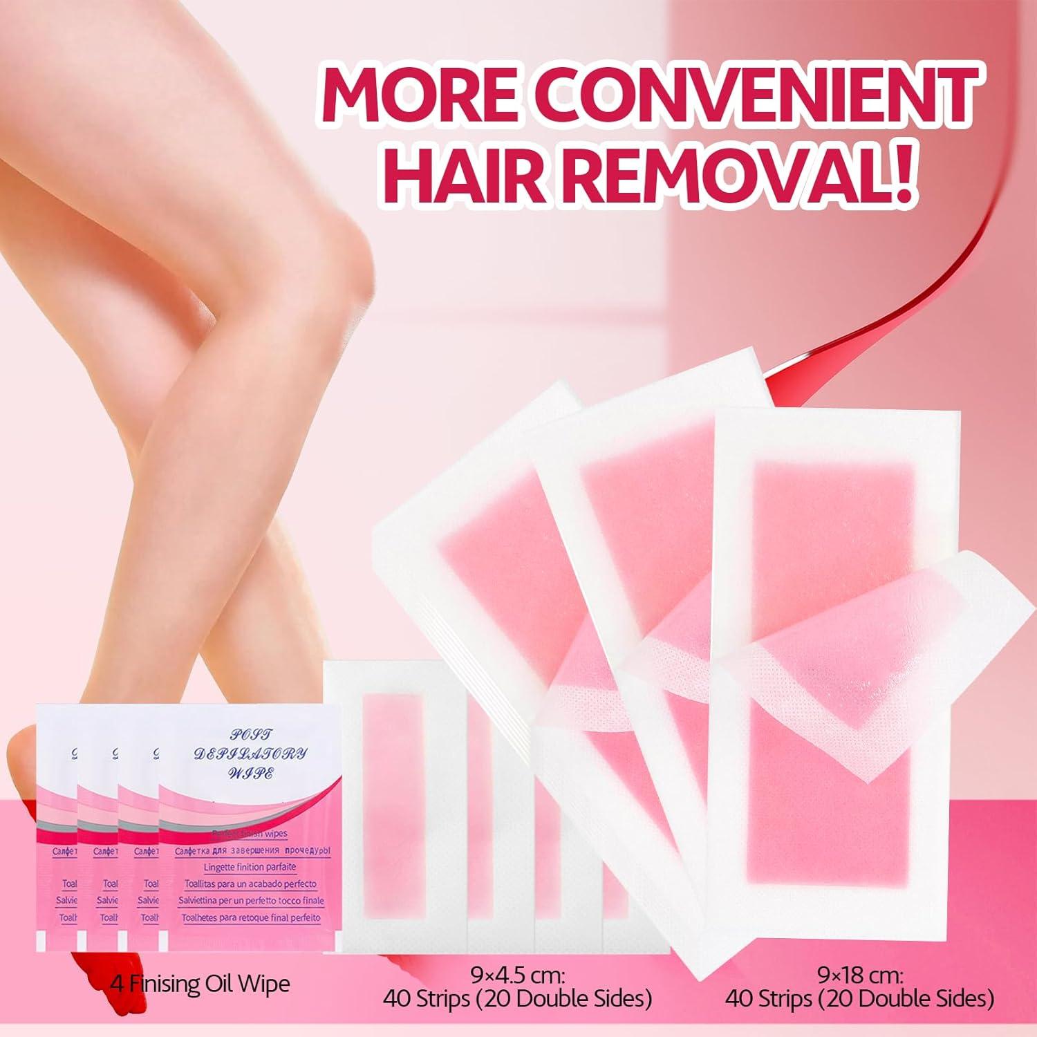 Kit de Depilación con Tiras de Cera BAIGUOZH 80PCS