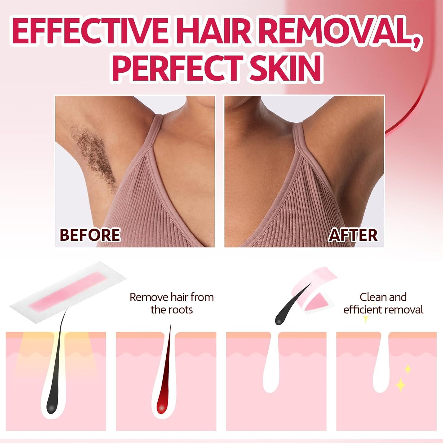 Kit de Depilación con Tiras de Cera BAIGUOZH 80PCS