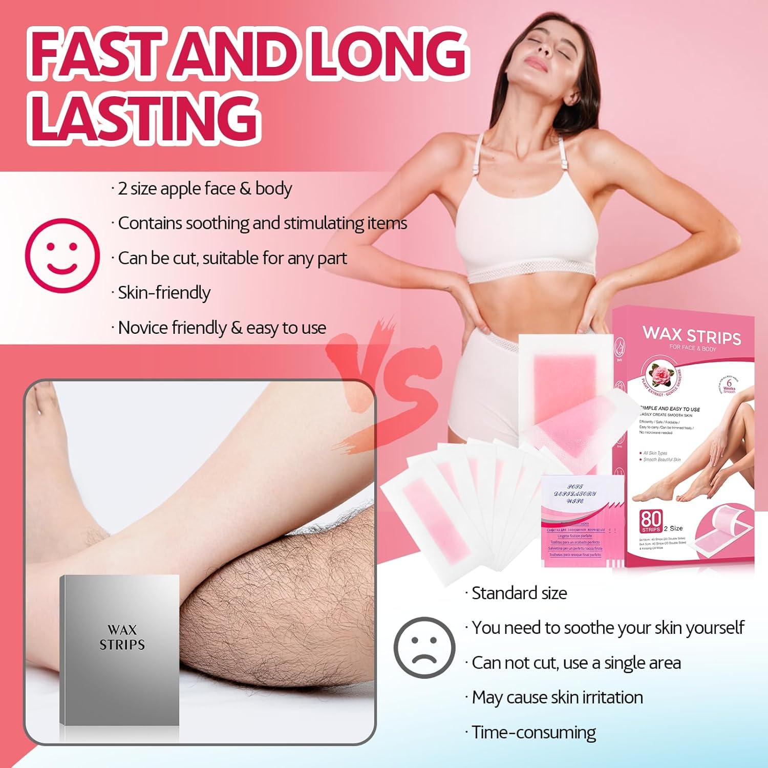 Kit de Depilación con Tiras de Cera BAIGUOZH 80PCS