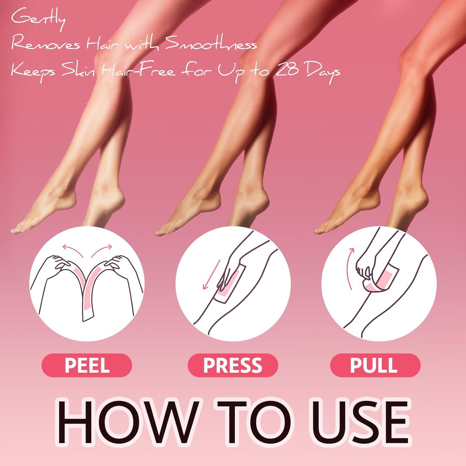 Kit de Depilación con Tiras de Cera BAIGUOZH 80PCS