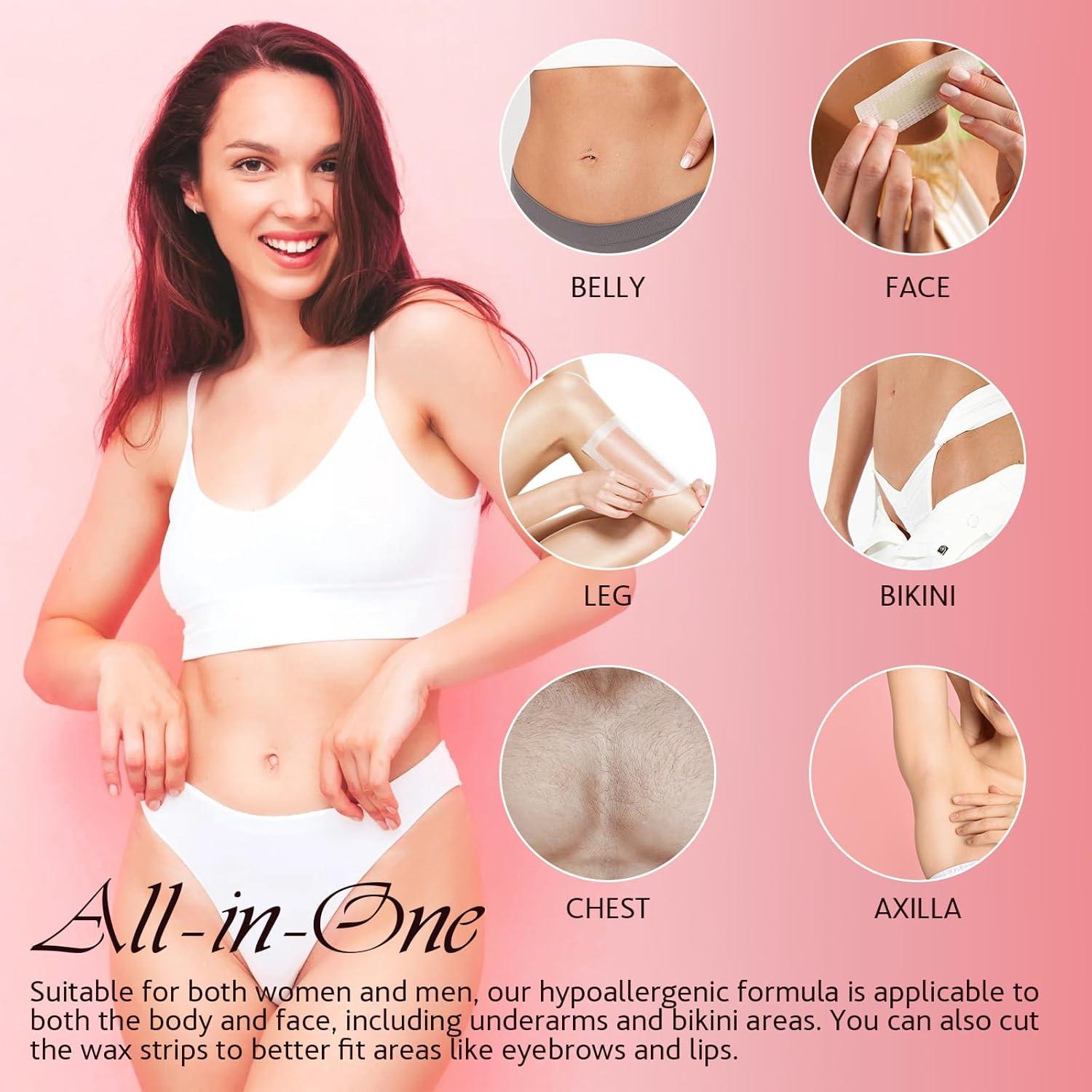 Kit de Depilación con Tiras de Cera BAIGUOZH 80PCS