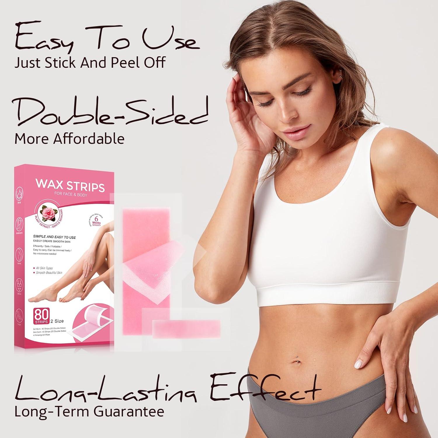Kit de Depilación con Tiras de Cera BAIGUOZH 80PCS