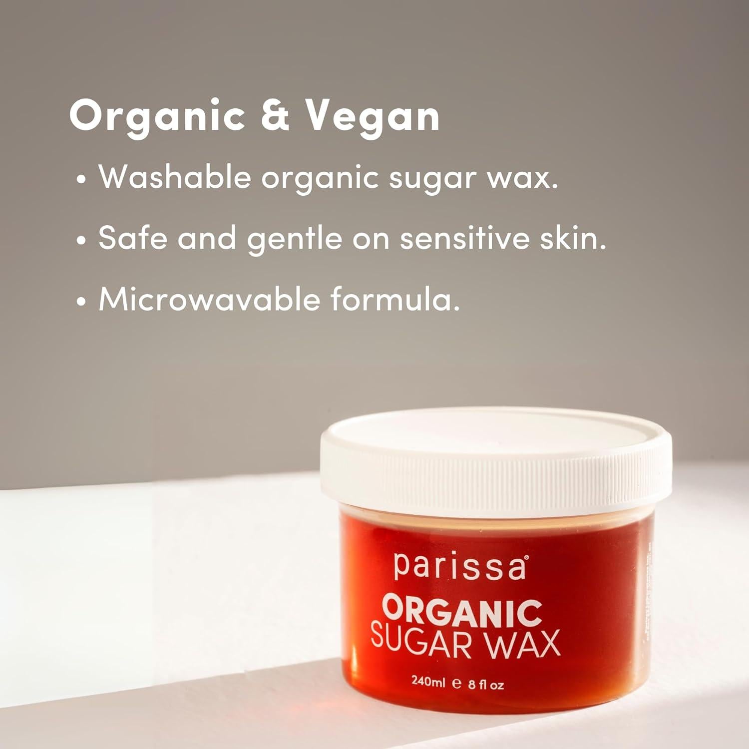 Cera de Azúcar Orgánica Parissa 240ml para Piernas y Cuerpo