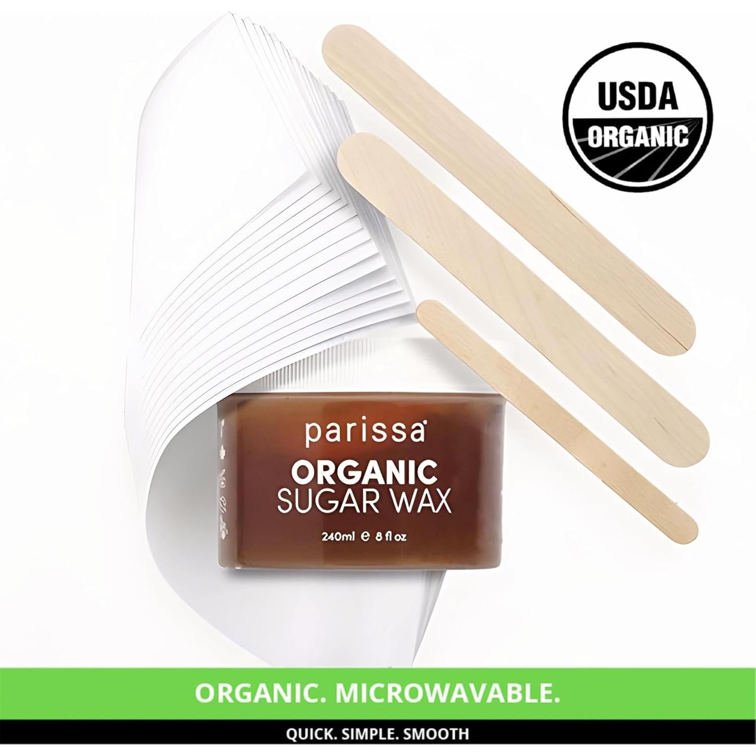 Cera de Azúcar Orgánica Parissa 240ml para Piernas y Cuerpo