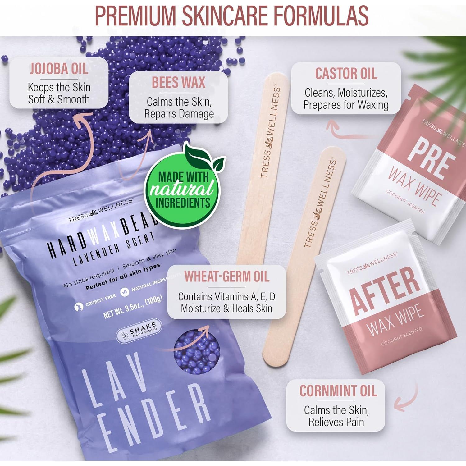 Kit de Cera Dura FXSwede para Piel Sensible - Rosa