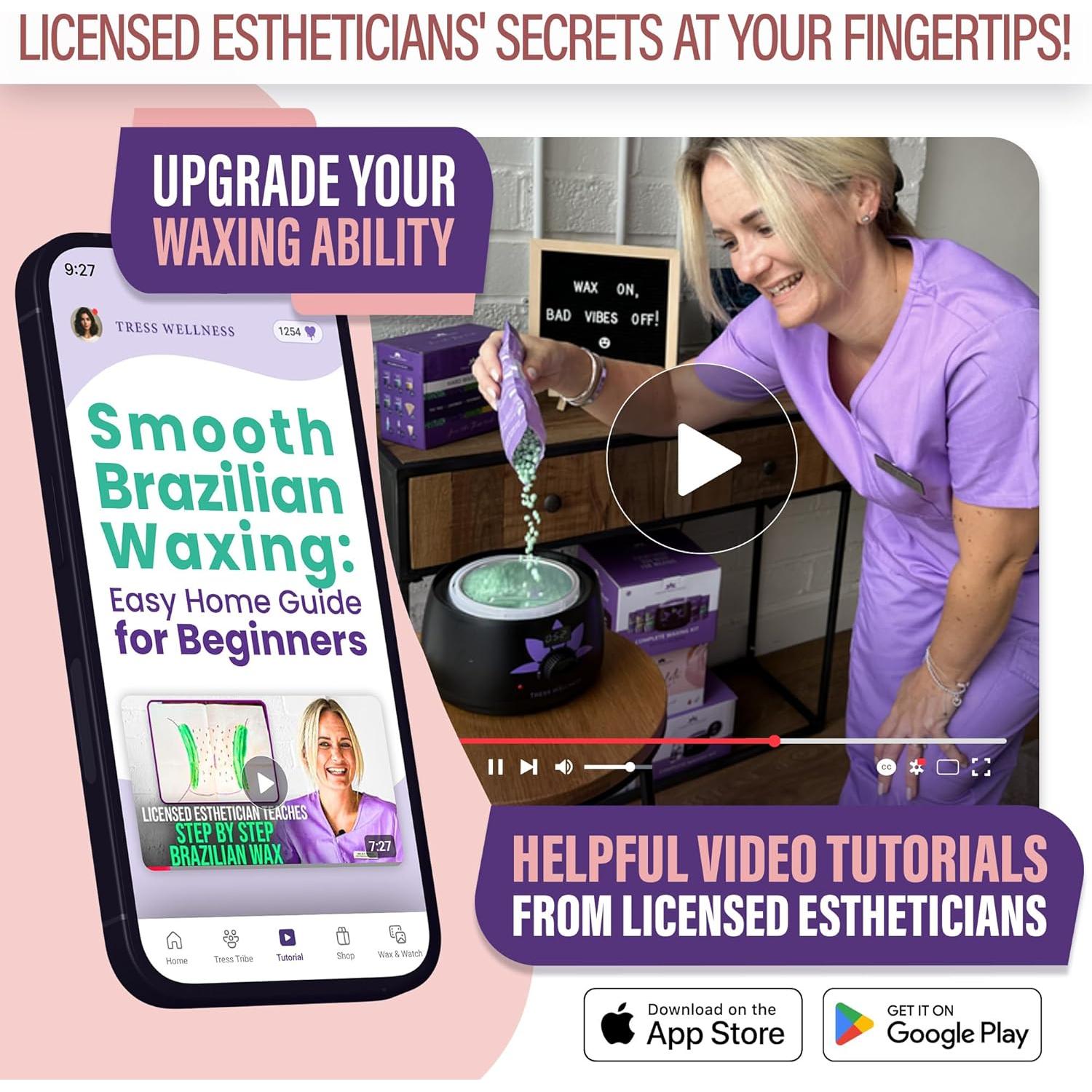 Kit de Cera Dura FXSwede para Piel Sensible - Rosa