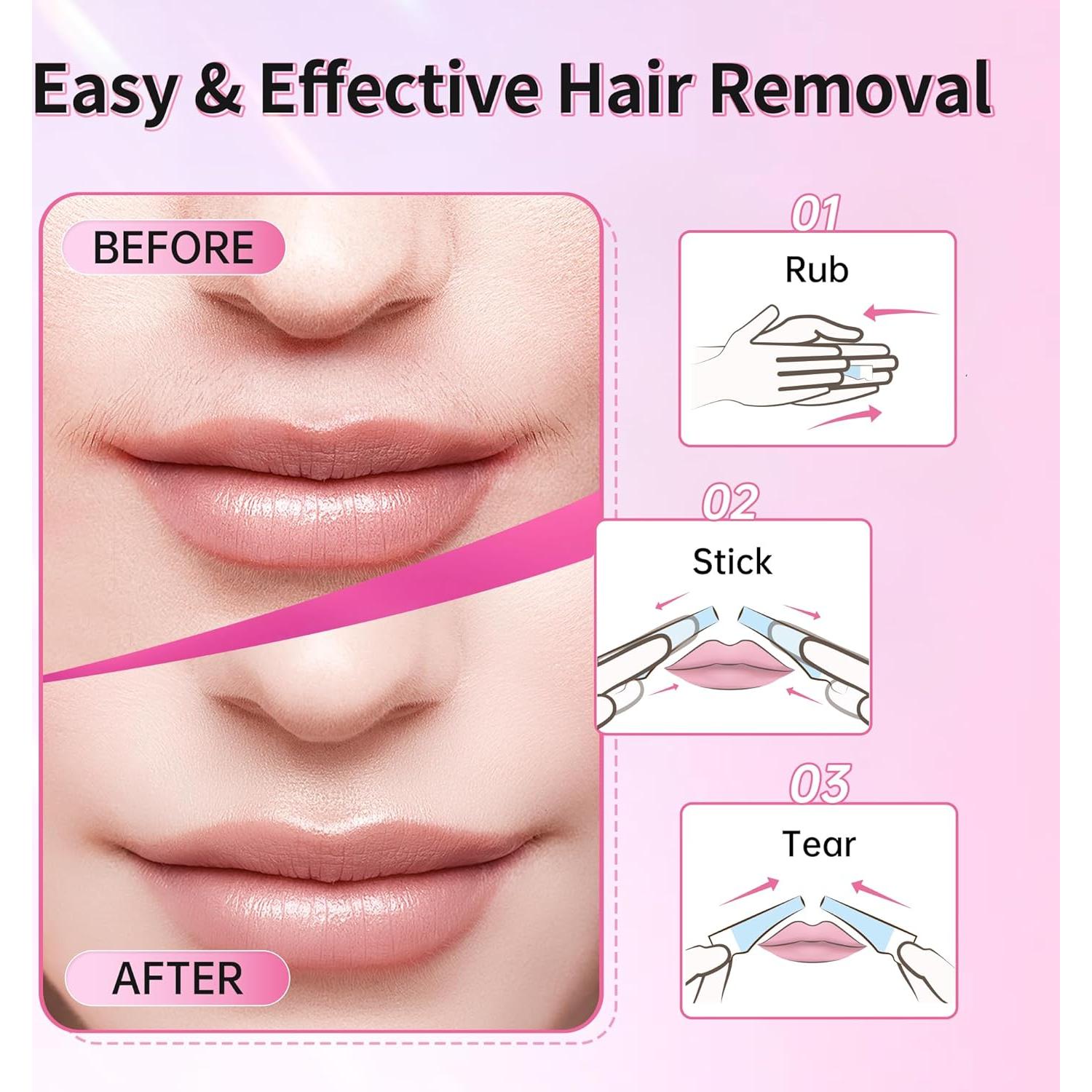 Cintas de Cera Facial Beauty7 para Piel Sensible - 20 Piezas