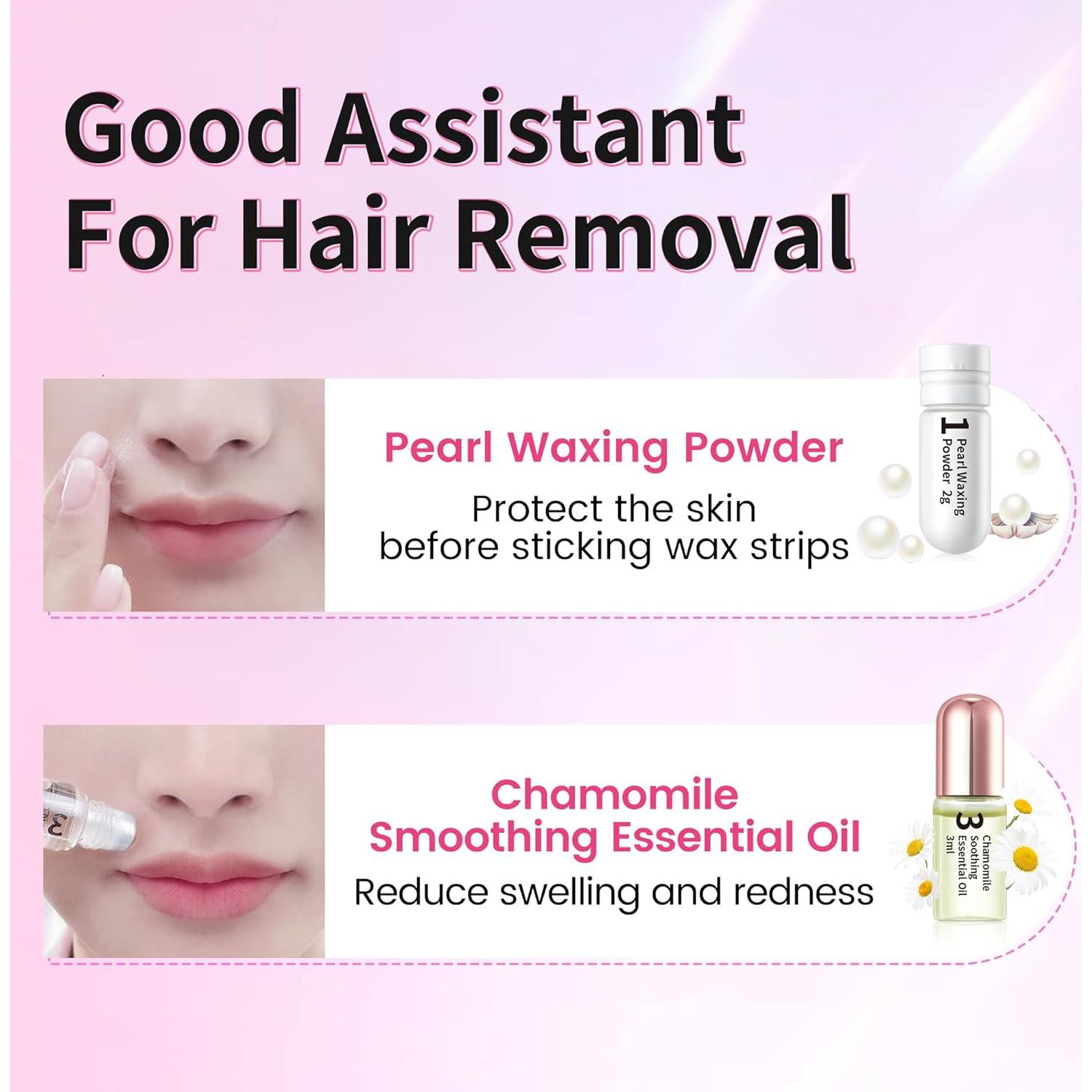 Cintas de Cera Facial Beauty7 para Piel Sensible - 20 Piezas