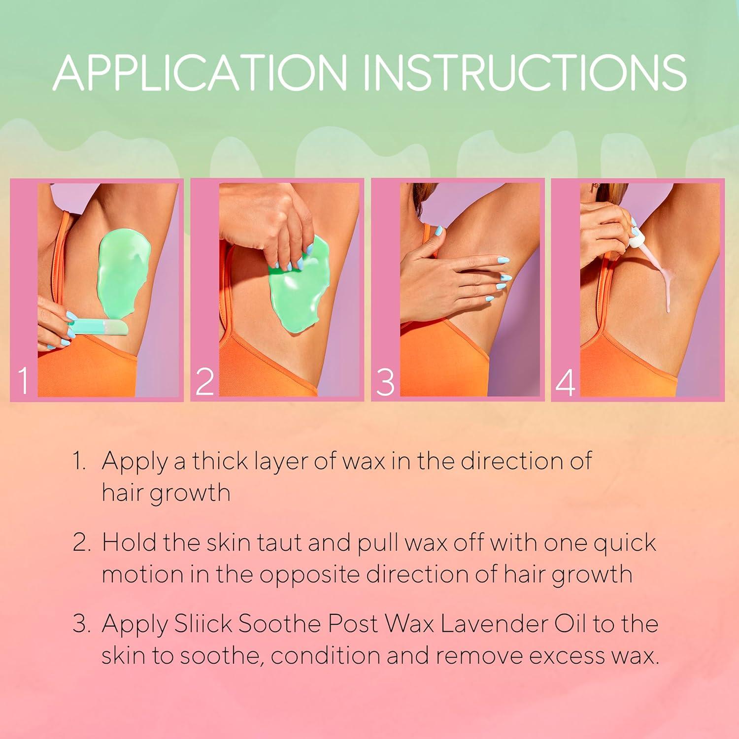 Kit de Cera Dura Sliick para Depilación en Casa - Melón de Coco