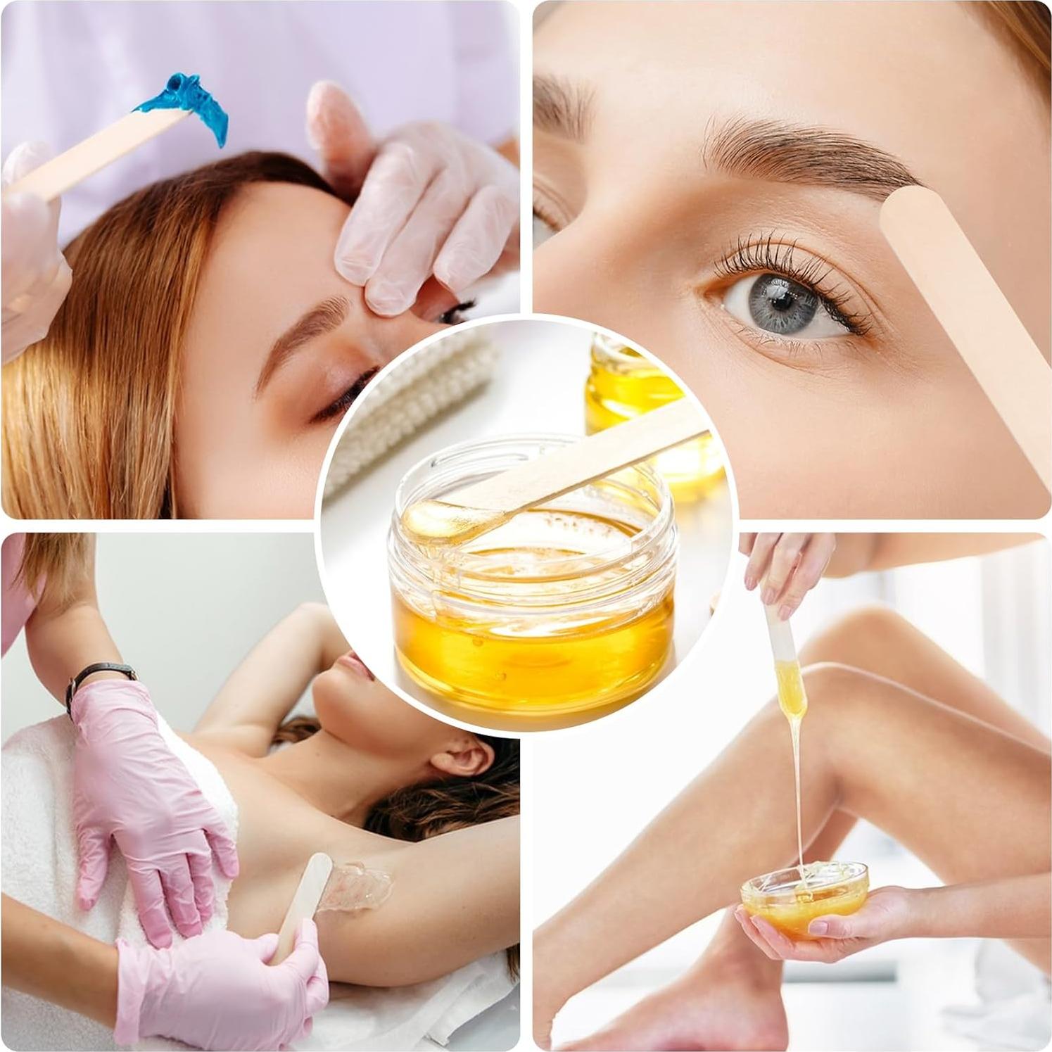 1500 Palitos de Cera de Madera Jumbo WoBiogHo 15x1.8cm