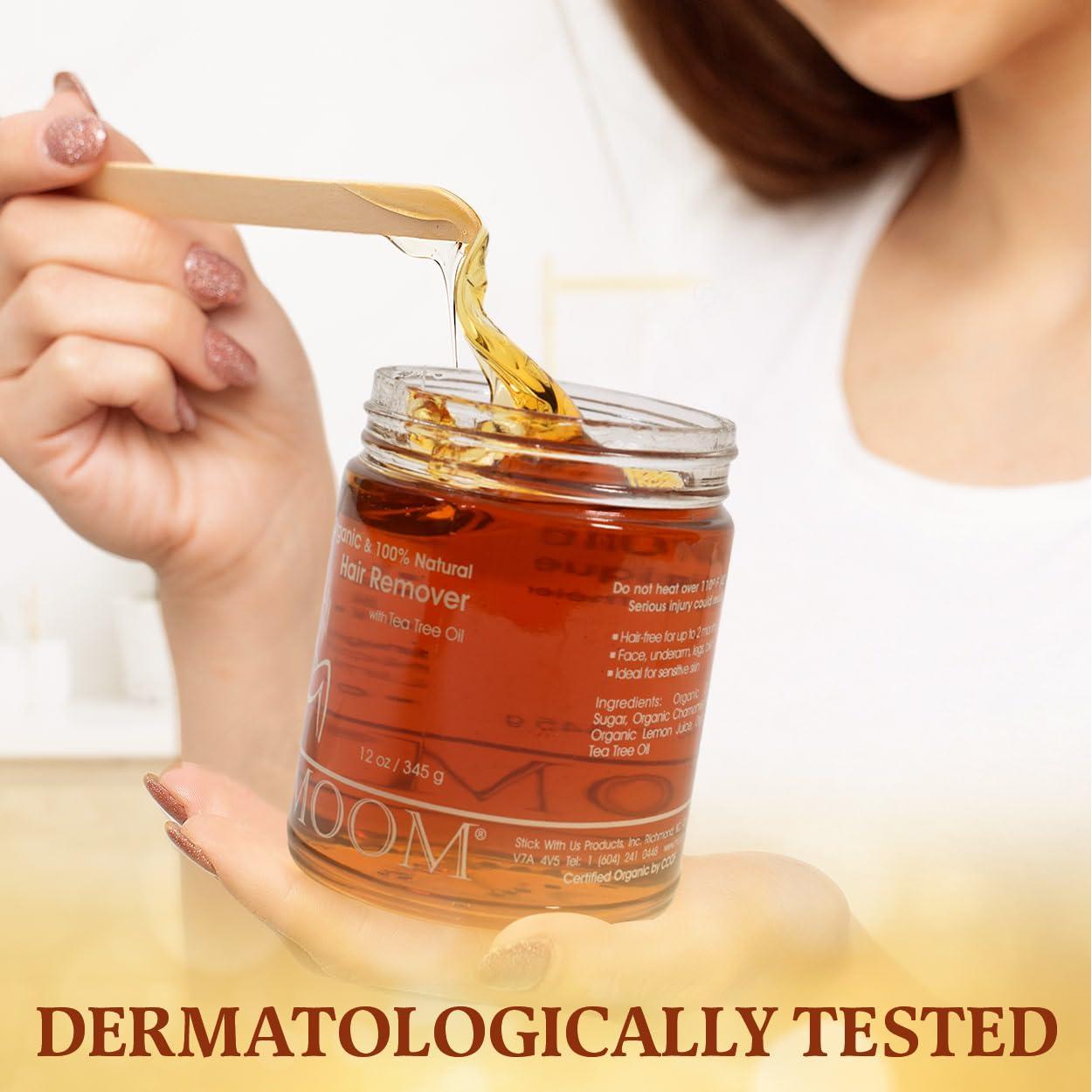 Cera de Azúcar Orgánica MOOM 340 g - Depilación Suave Piel Sensible