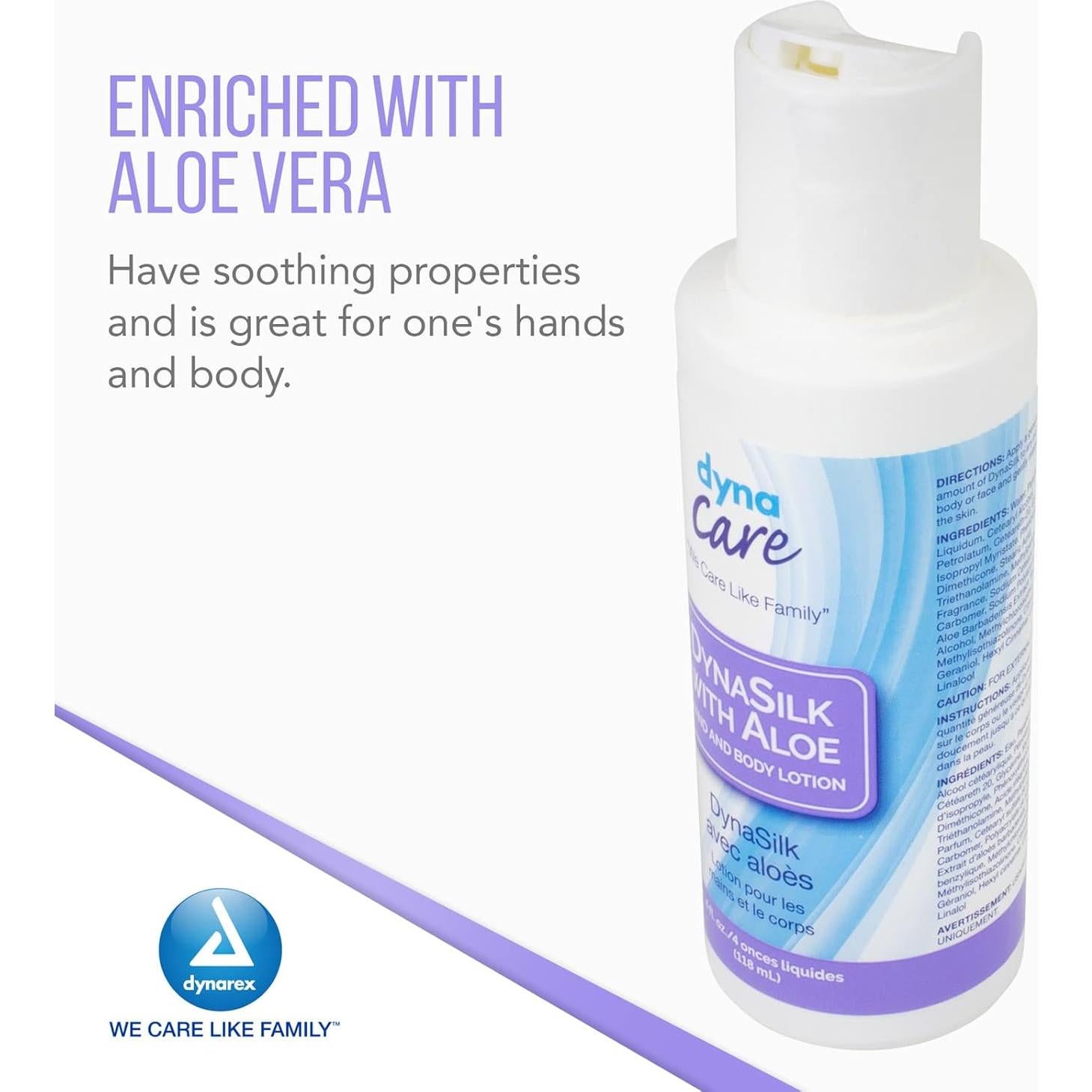 Loción Hidratante Dynarex DynaSilk con Aloe 113.4 g