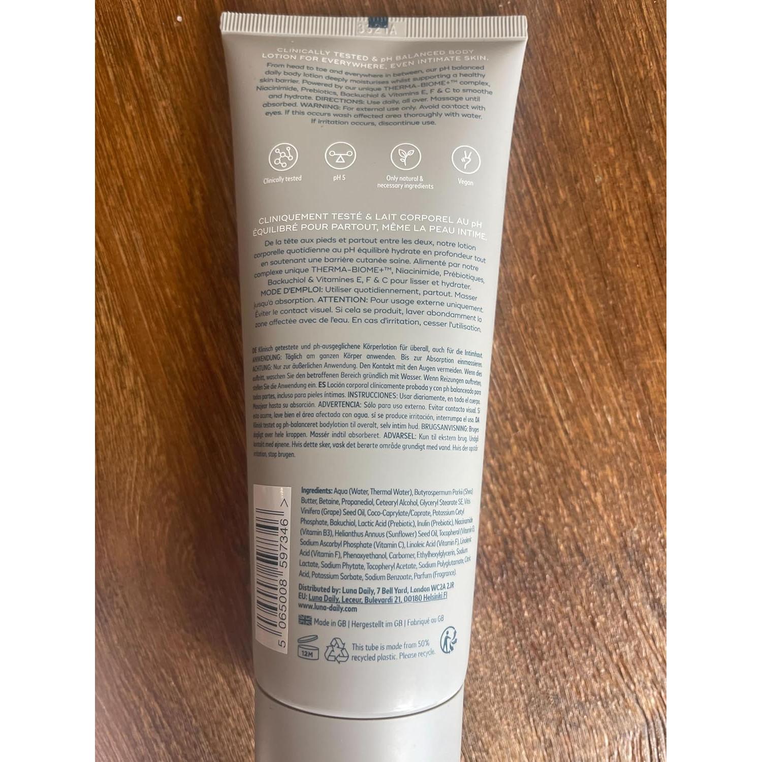 Loción Corporal Hidratante Luna Daily 218g - Piel Seca y Sensible