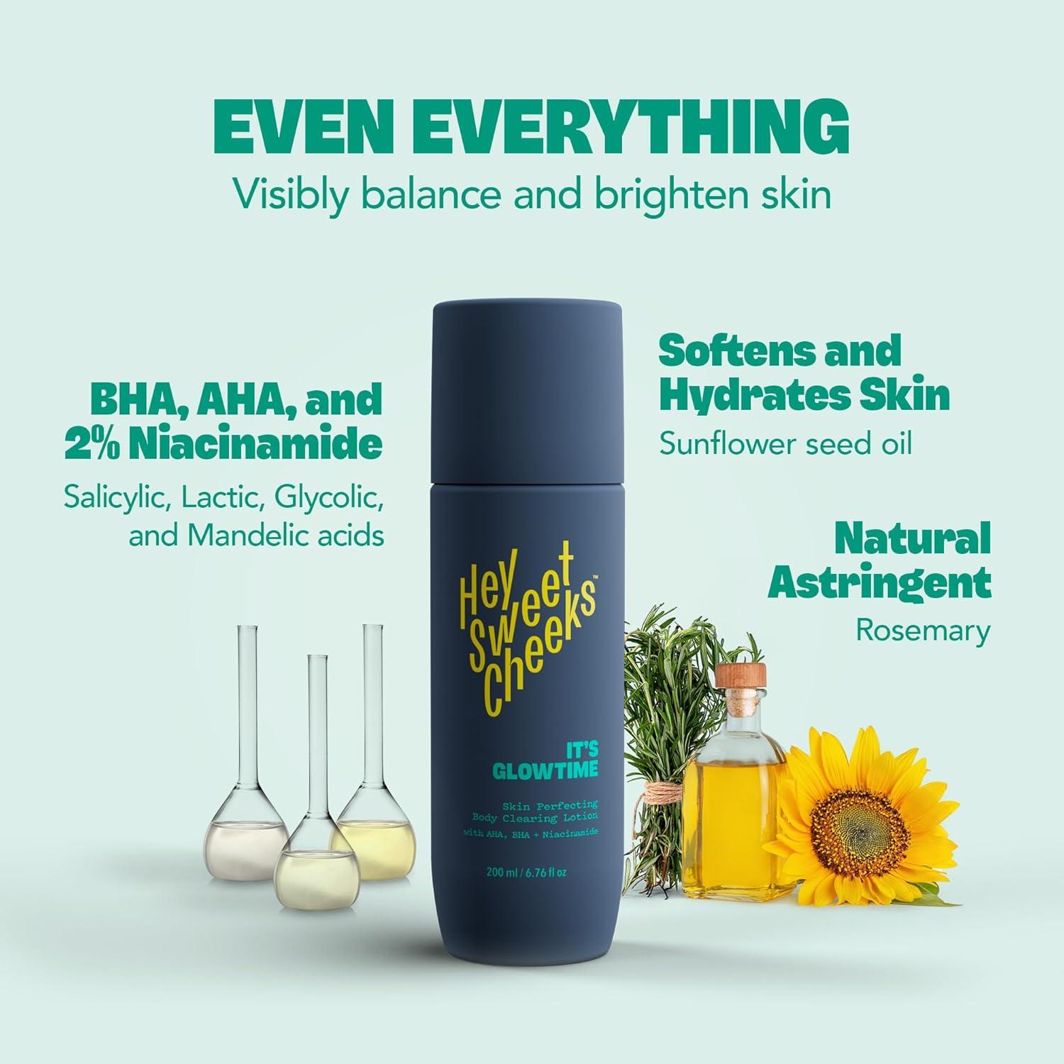 Loción Corporal AHA BHA Hey Sweet Cheeks 191g - Brillo Radiante