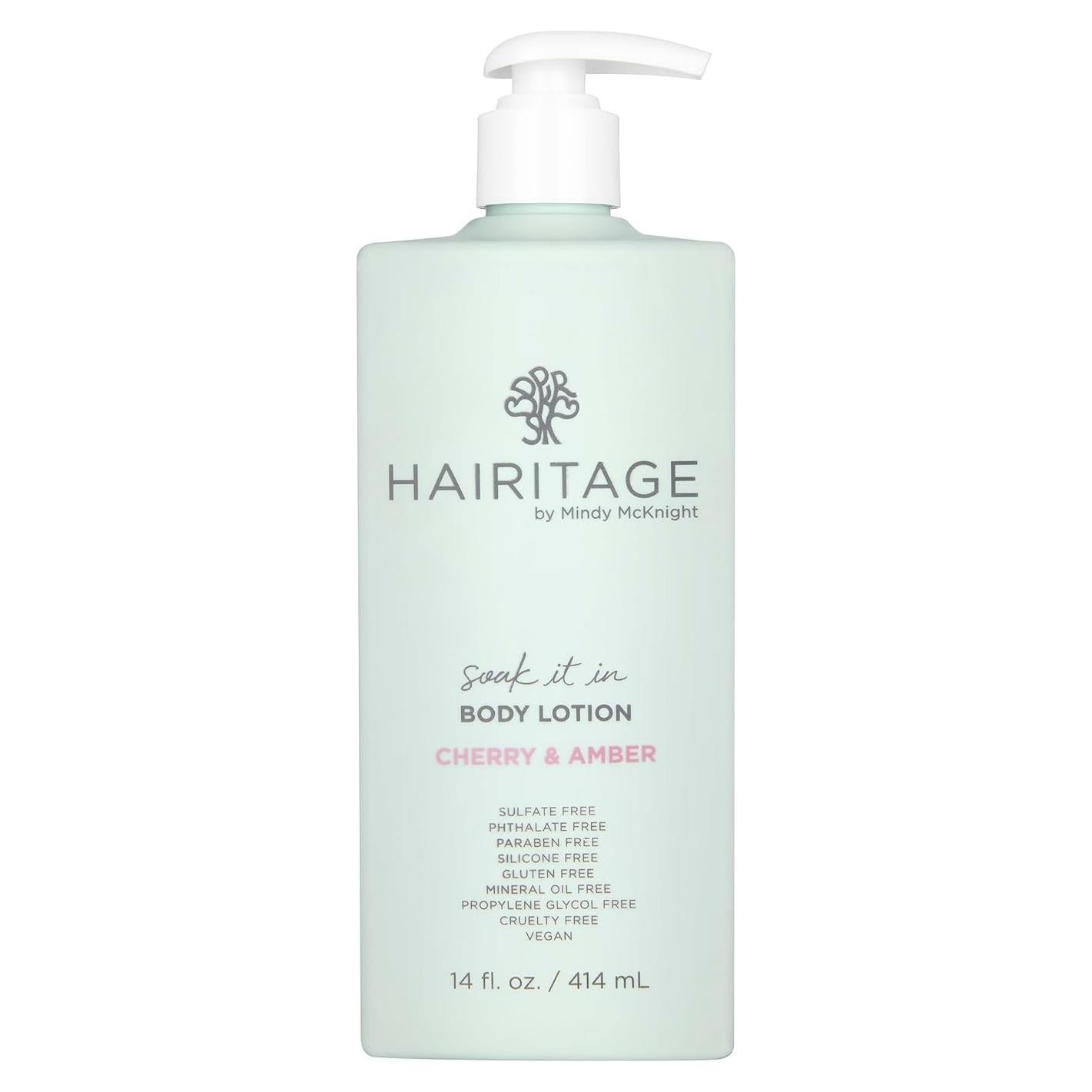 Loción Corporal Hairitage Cereza y Ámbar 414 ml - Hidrata y Suaviza