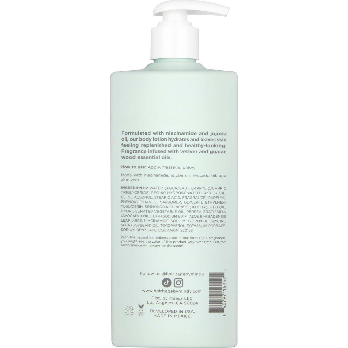 Loción Corporal Hairitage Cereza y Ámbar 414 ml - Hidrata y Suaviza