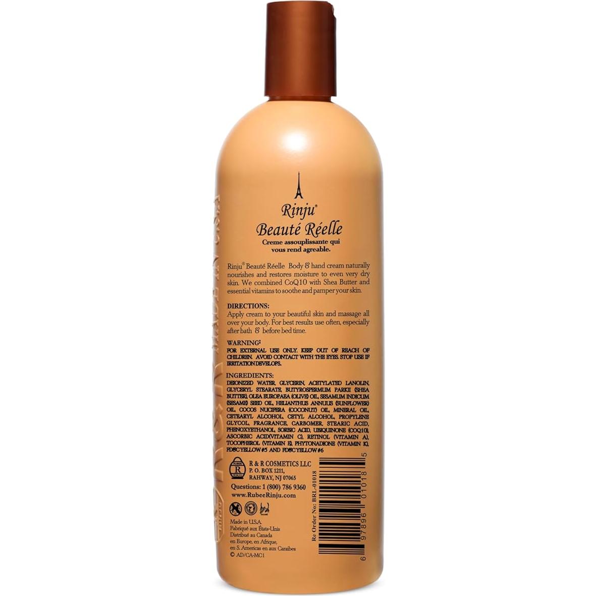 Crema Corporal y de Manos Rinju Beaute Relle 454 g - Hidratante Karité