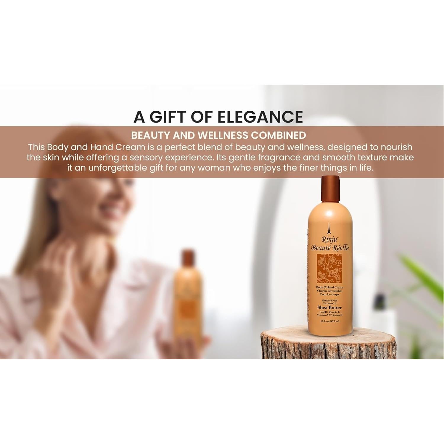 Crema Corporal y de Manos Rinju Beaute Relle 454 g - Hidratante Karité