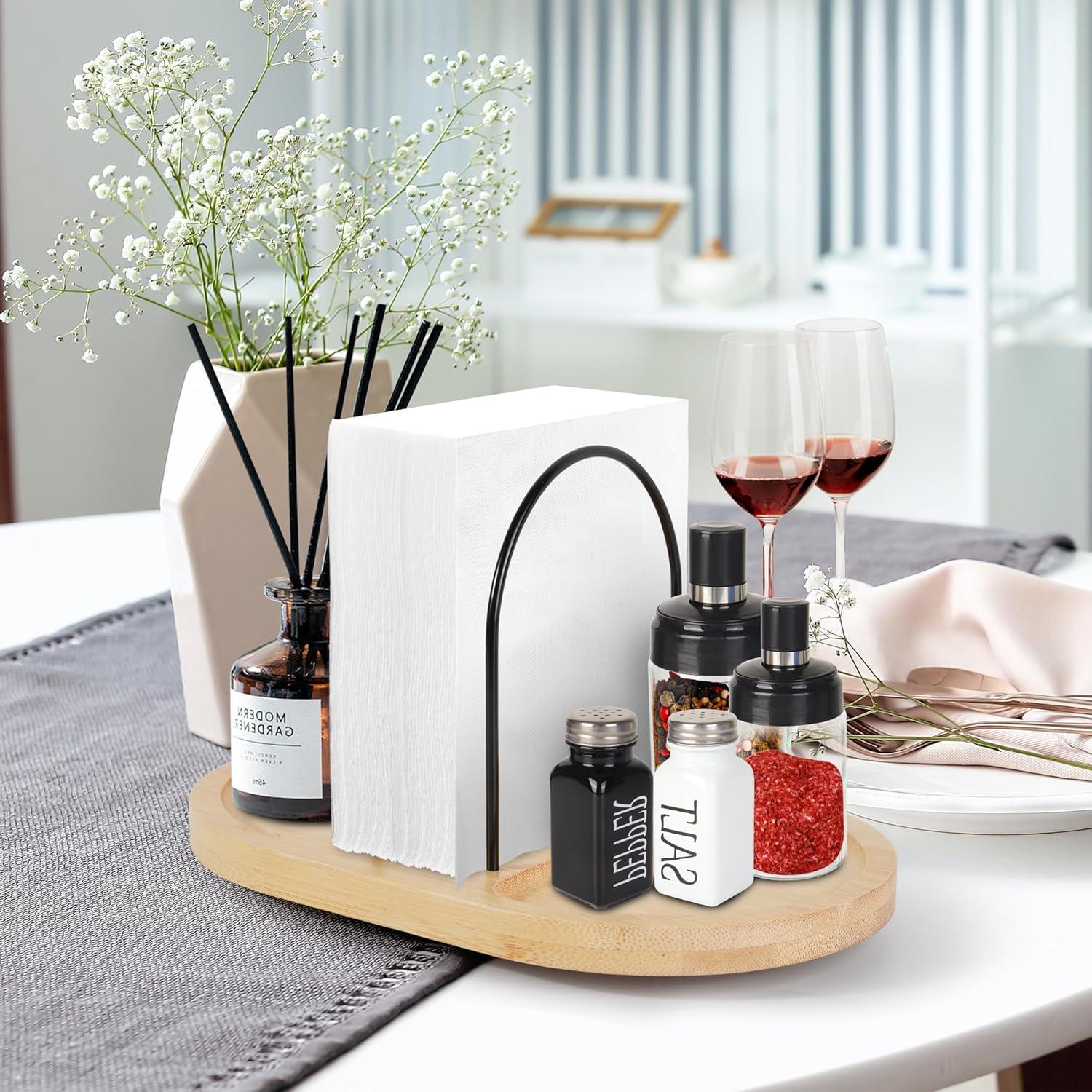 Soporte para Servilletas de Mesa Primo Lines Bambú 25x16.5 cm